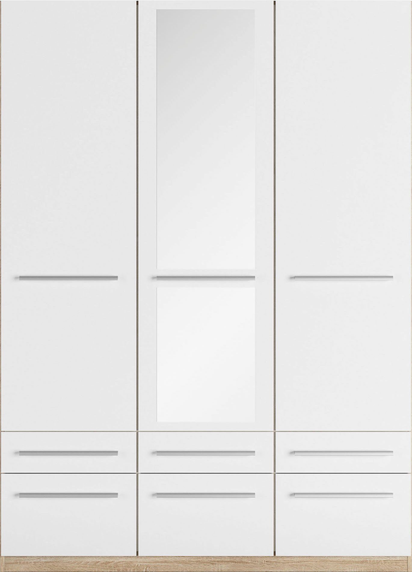 priess Kleiderschrank Schrank Garderobe Wäscheschrank Barcelona in 5 Breiten viel Stauraum, geräumige Schubkästen, mit Spiegel, MADE IN GERMANY