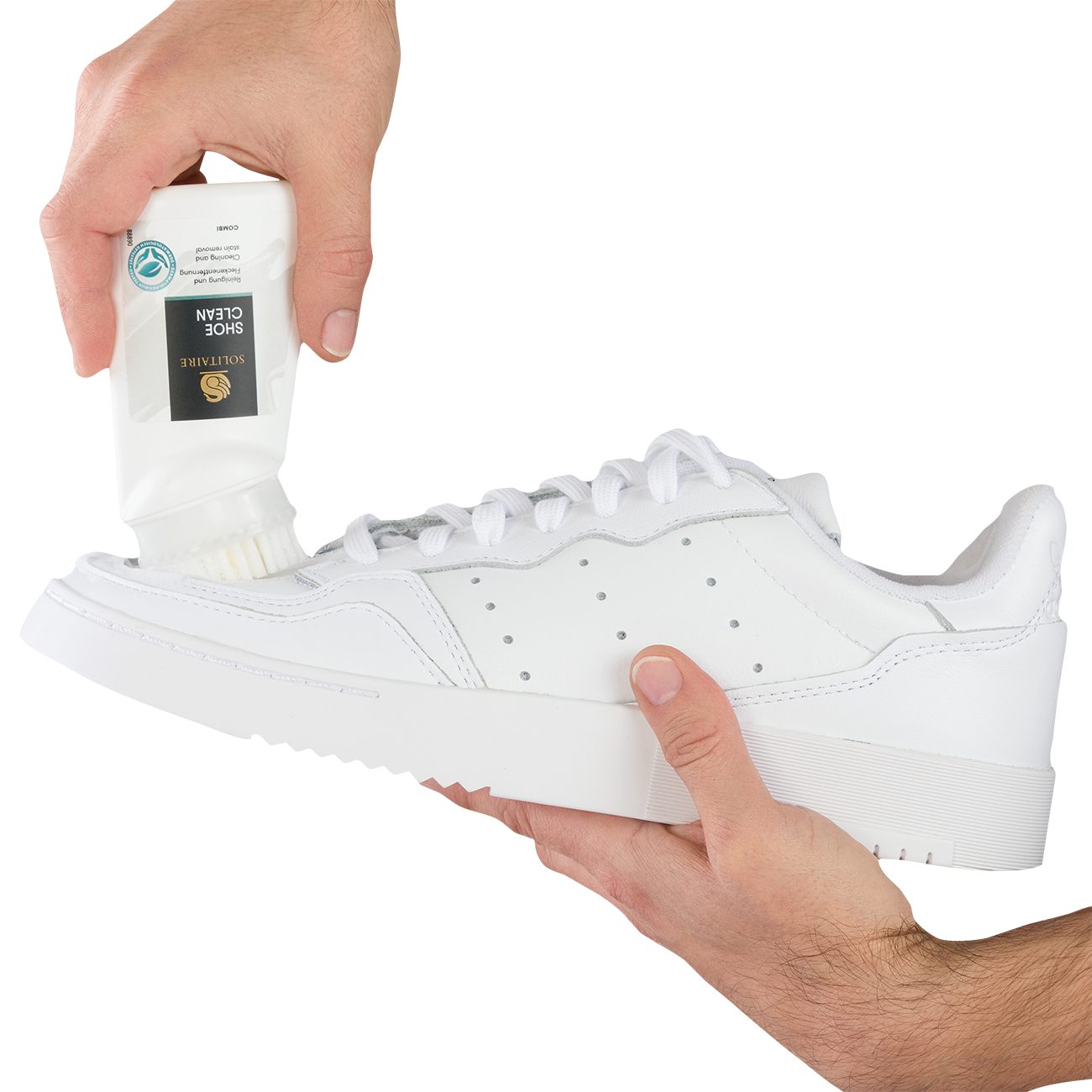 Solitaire Shoe Clean mit Bürste - Intensive selbstschäumende Reinigung Schuhreiniger