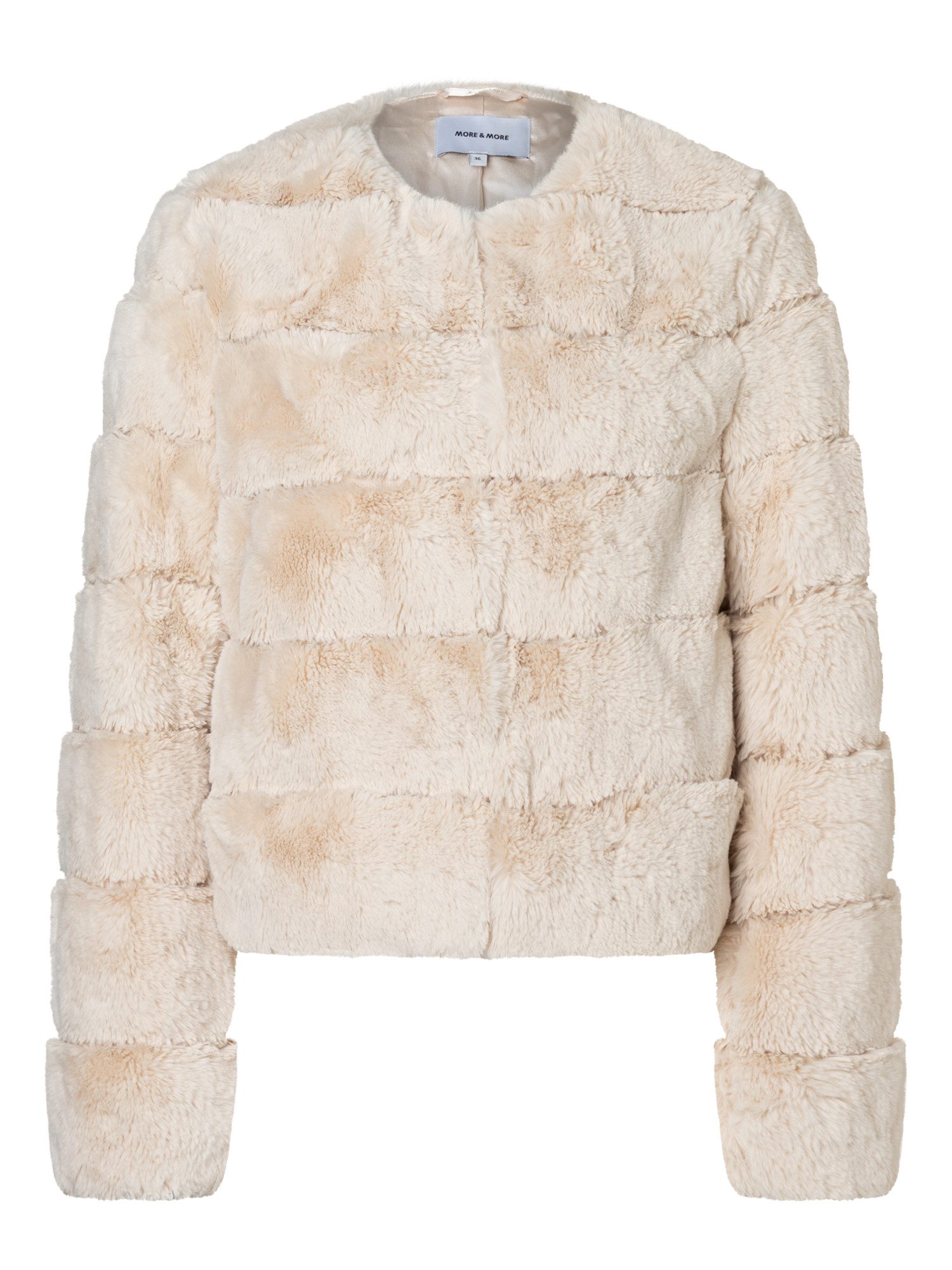 MORE&MORE Blouson kuschelige, stilvolle Kunstfell-Kurzjacke