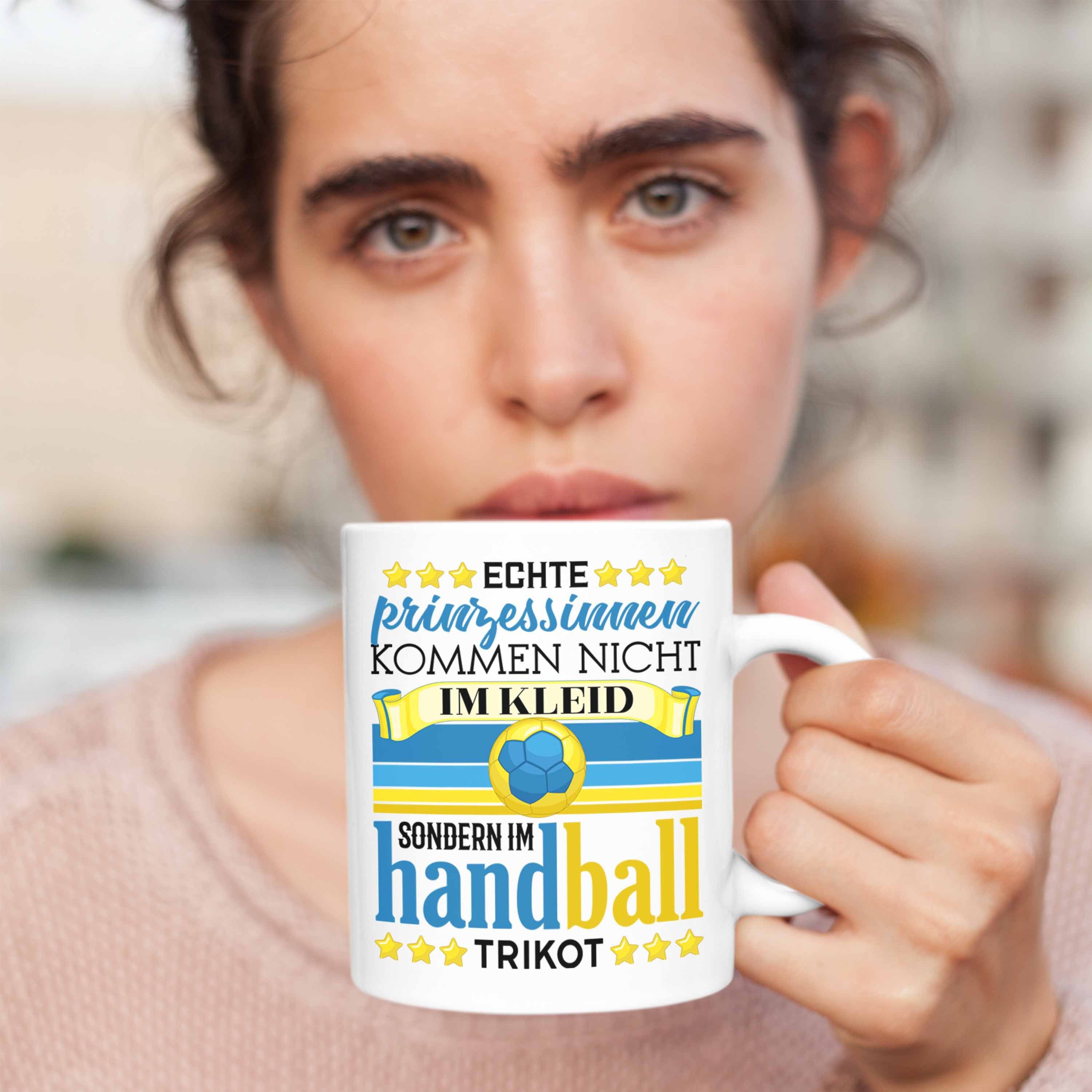 Spruch Weiss Geschenkidee Trendation Frauen Tasse Tasse Handball Handball-Spielerin Geschenk