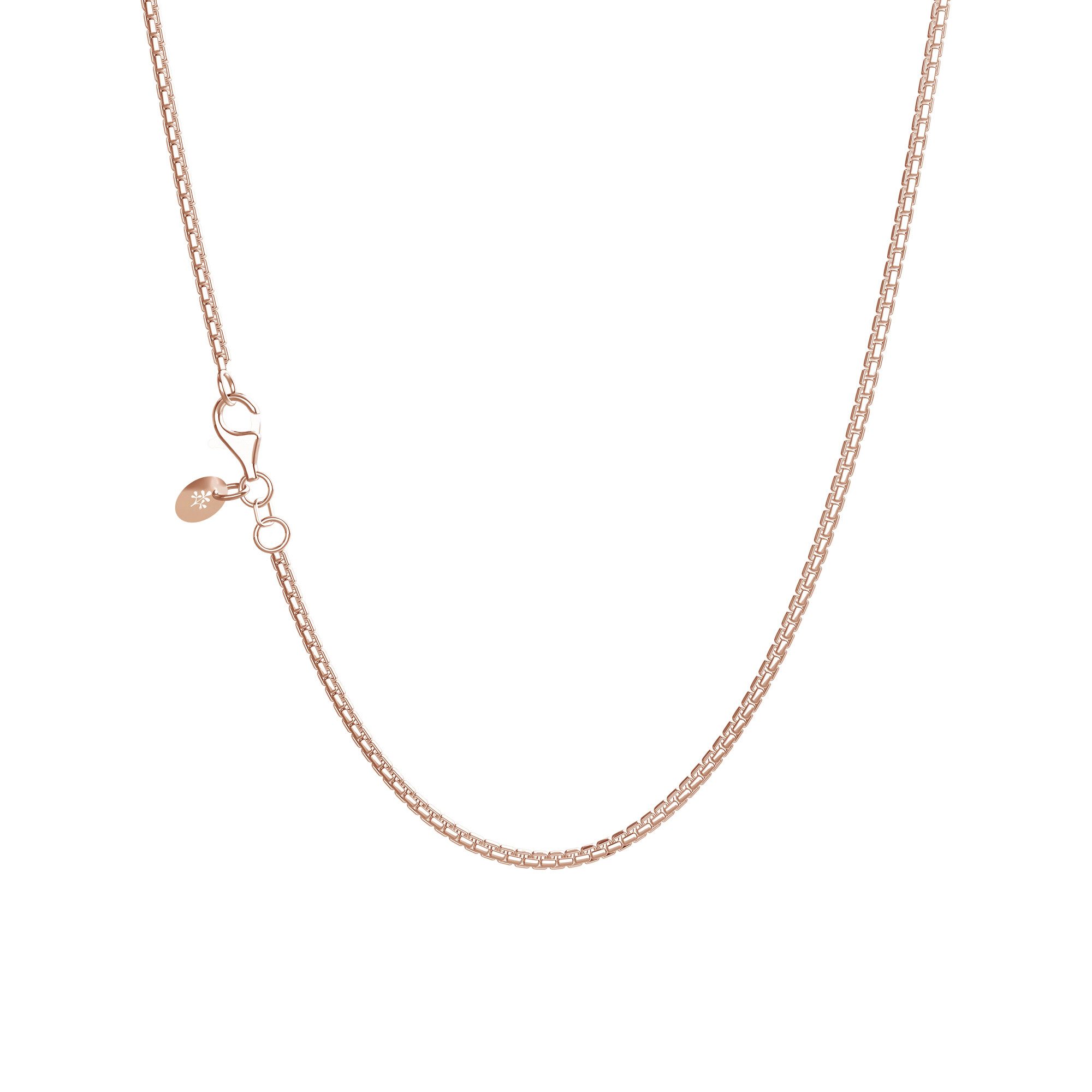 Seinerzeit FLORA & FAUNA Silberkette Boxkette 1.3 rosé-vergoldet 42 cm (1-tlg), Material: 925 Sterling Silber, rosé-vergoldet
