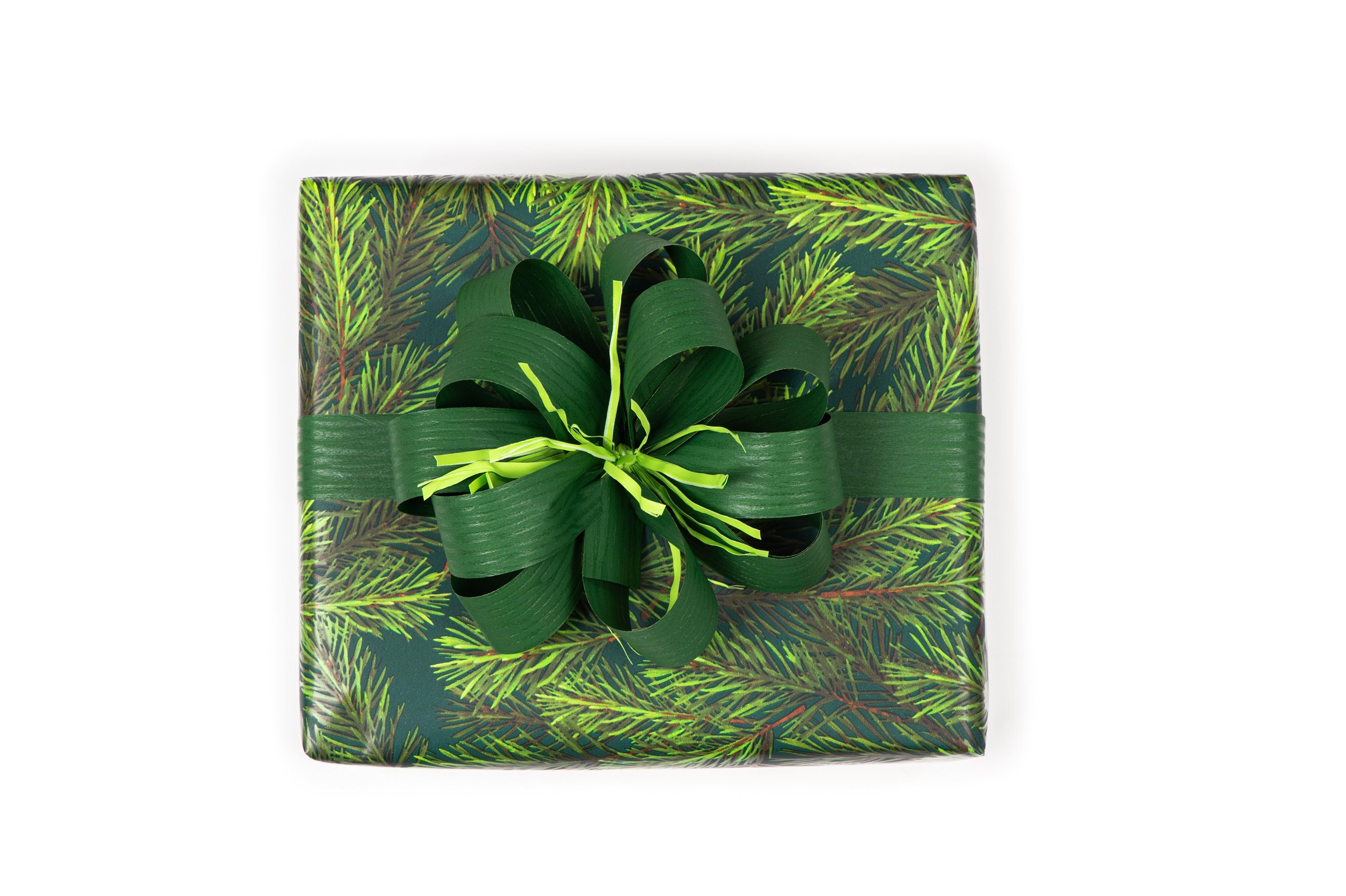 grün Tannenzweige 2m Geschenkpapier, dunkelgrün Muster / Geschenkpapier 70cm x Rolle Star