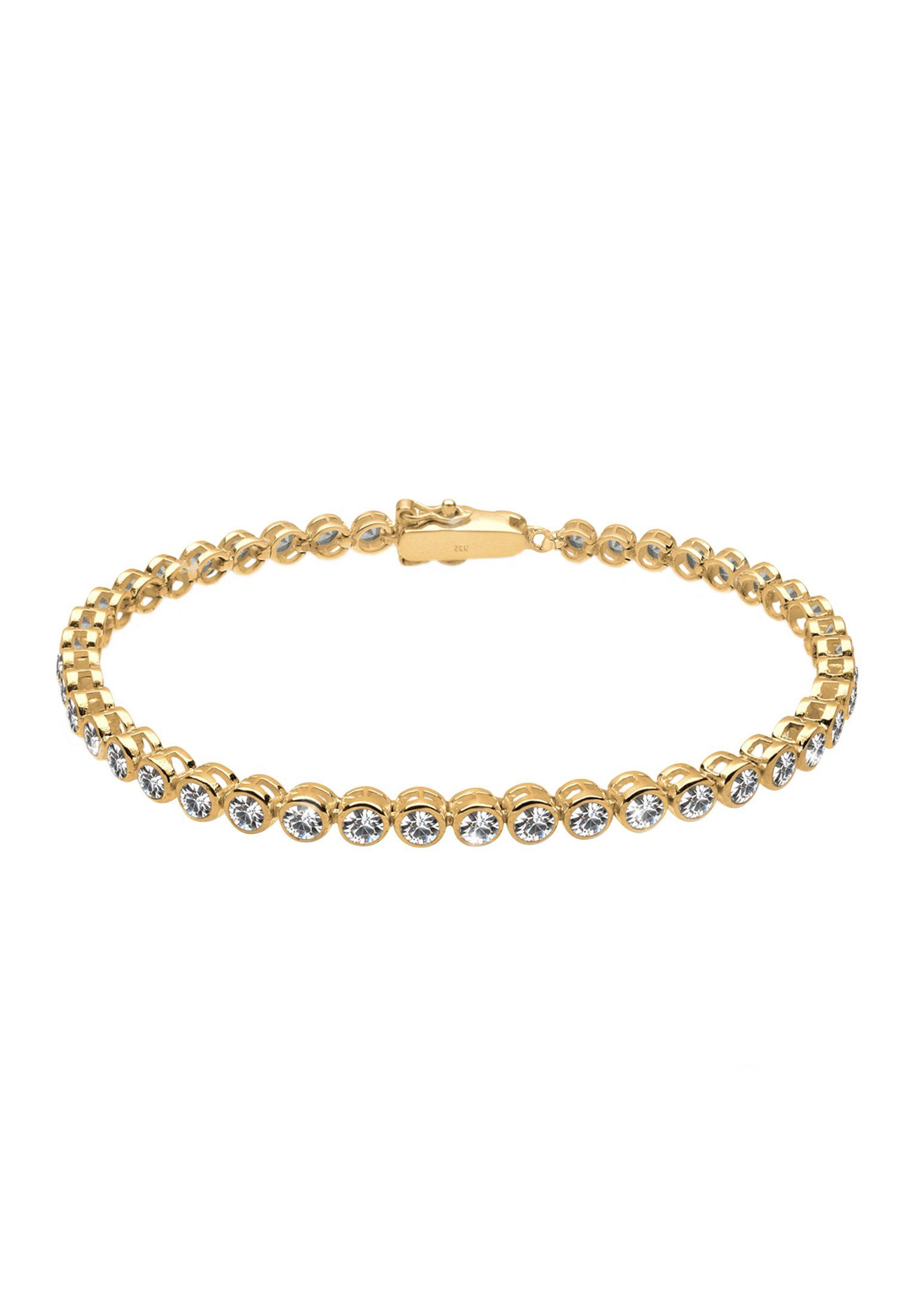Tennis Silber Gold Armband mit Kristalle Elli Armband