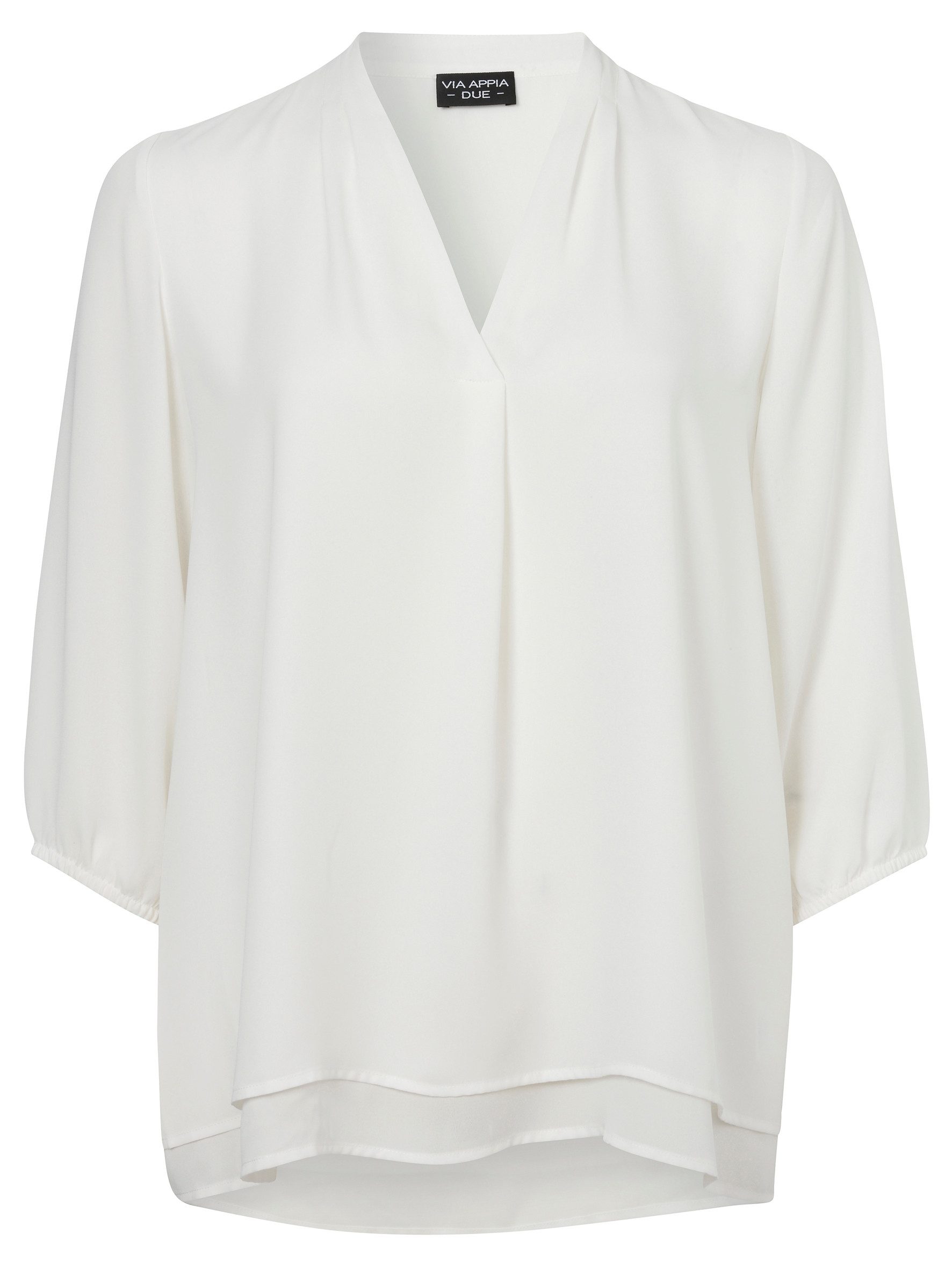 Langarmbluse Bluse V-Ausschnitt 3/4 Arm