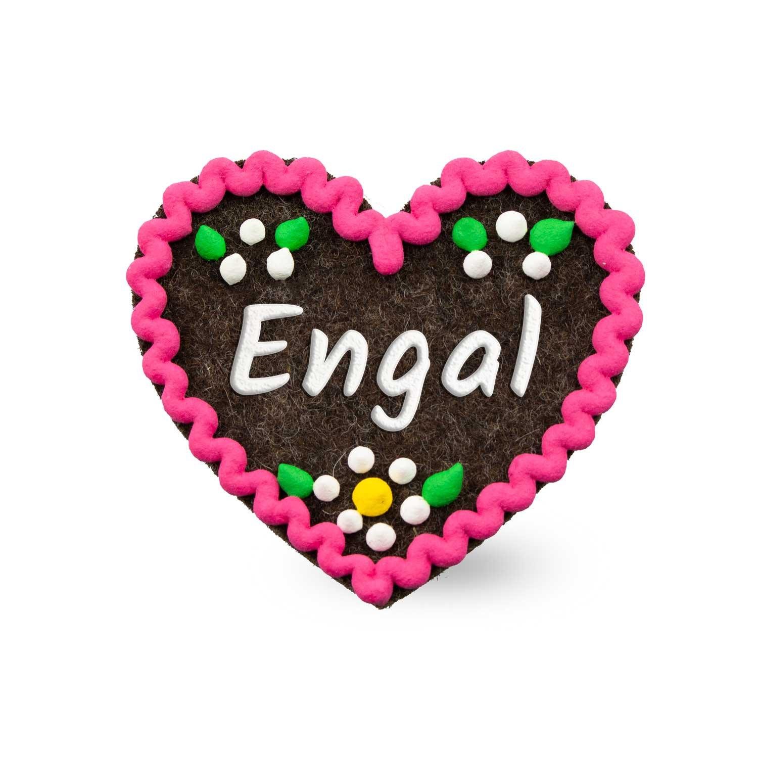 Bavariashop Brosche Filzherz-Anstecker "Engal"
