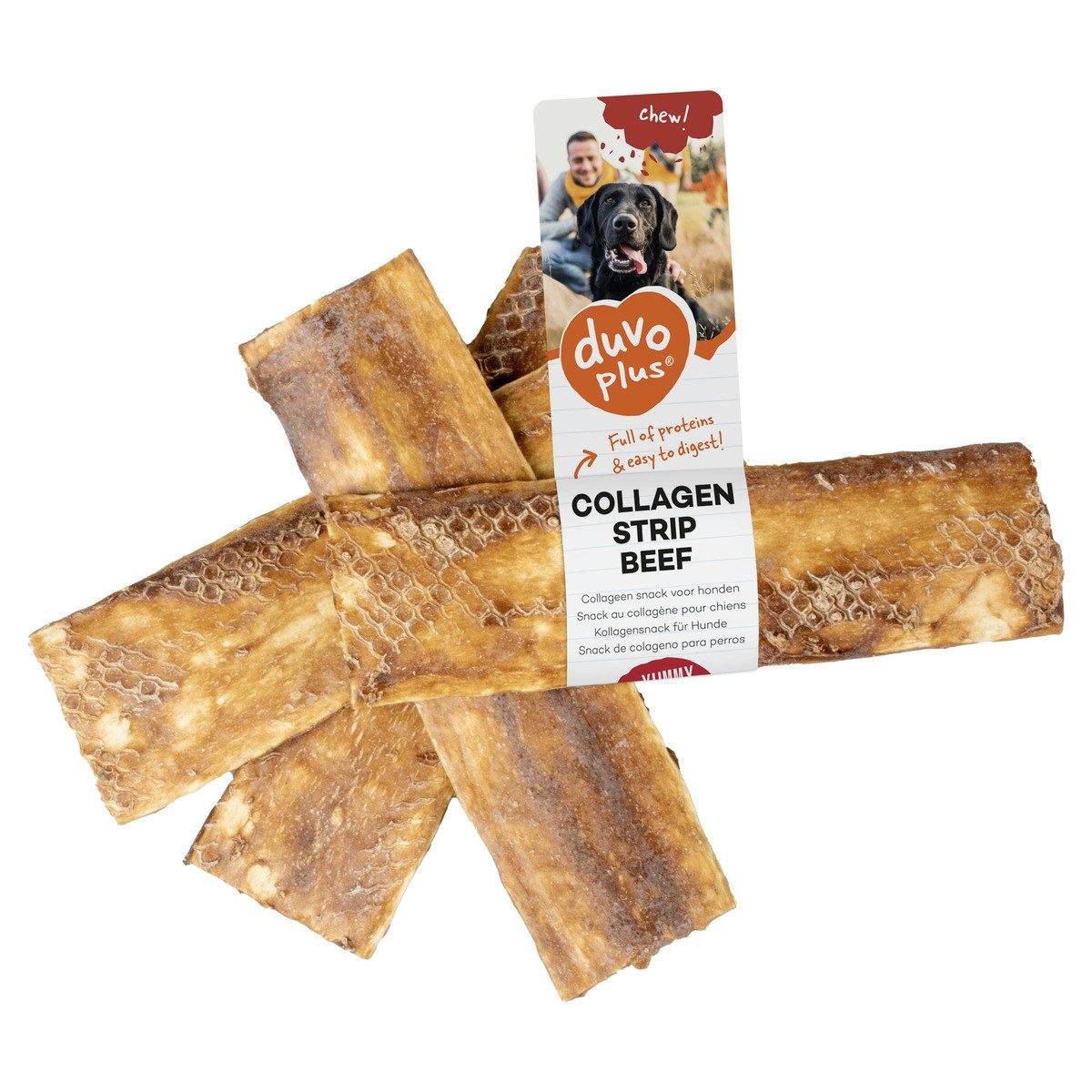 DUVO+ Hundesnack chew! Kollagenstreifen Rind 32 g, Snack für: Hund