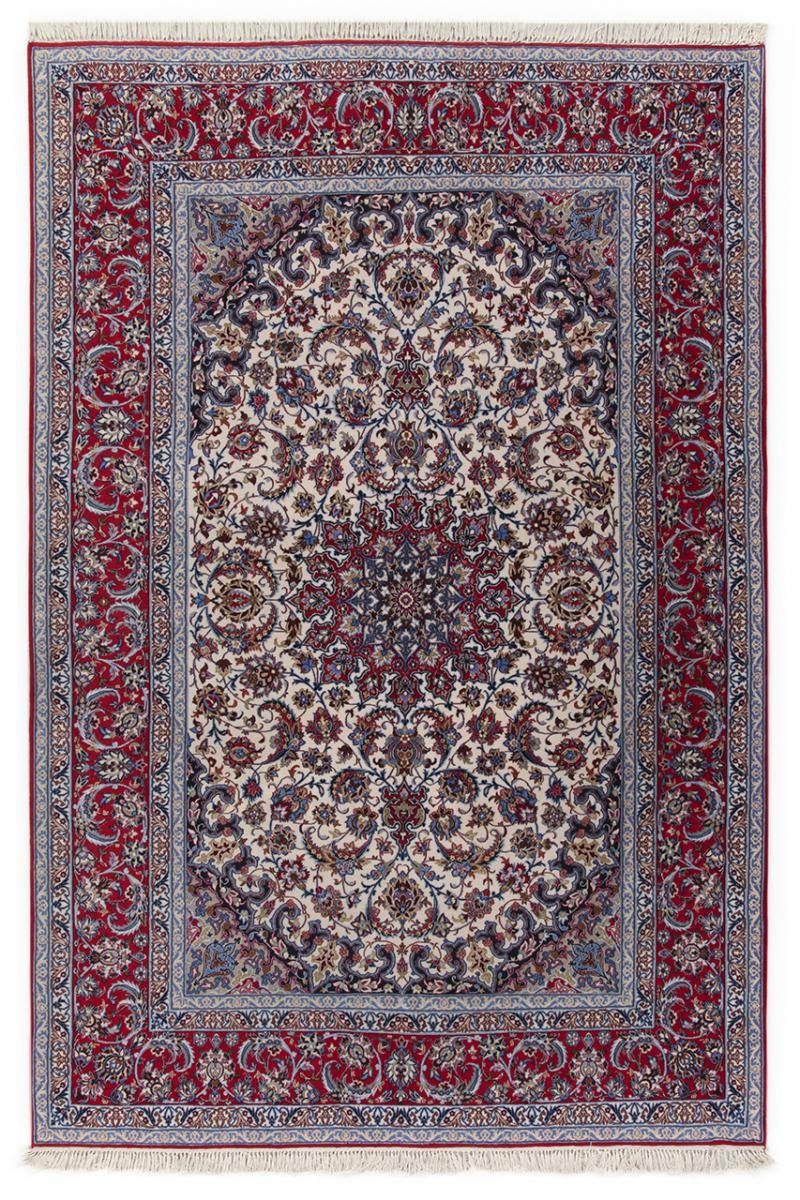 Orientteppich Isfahan Sherkat Seidenkette 161x239 Handgeknüpfter Orientteppich, Nain Trading, rechteckig, Höhe: 6 mm