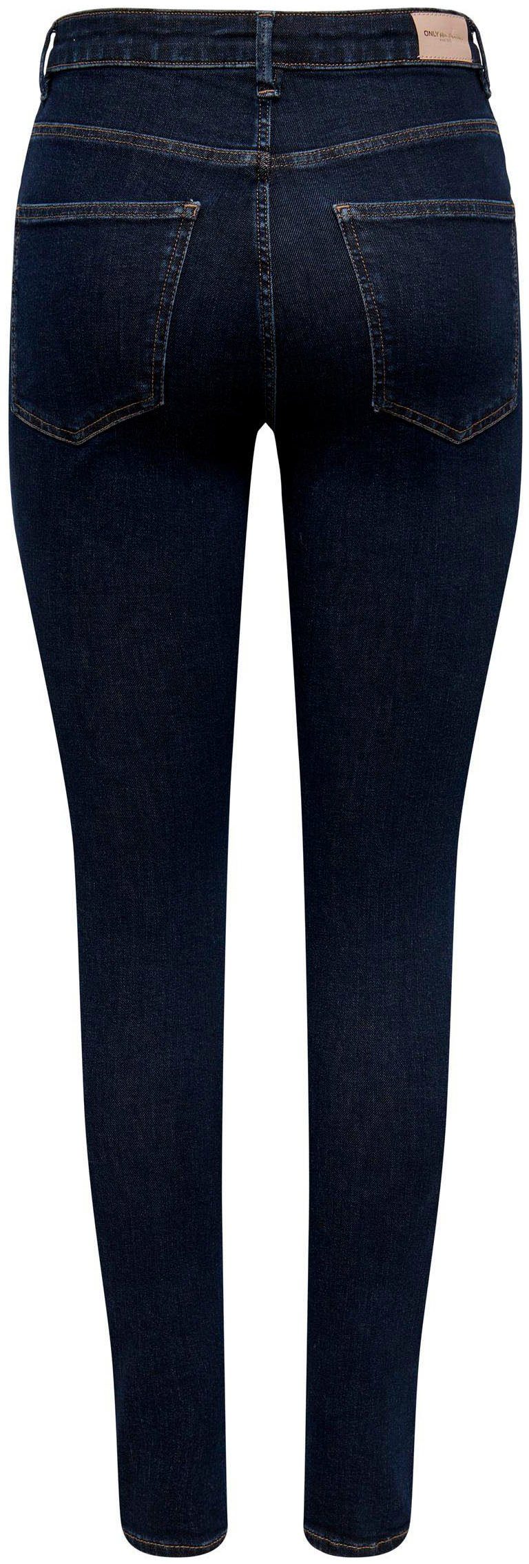 ONLY High-waist-Jeans ONLICONIC HW SK ANK DNM LONG Denim Dark Blue NOOS