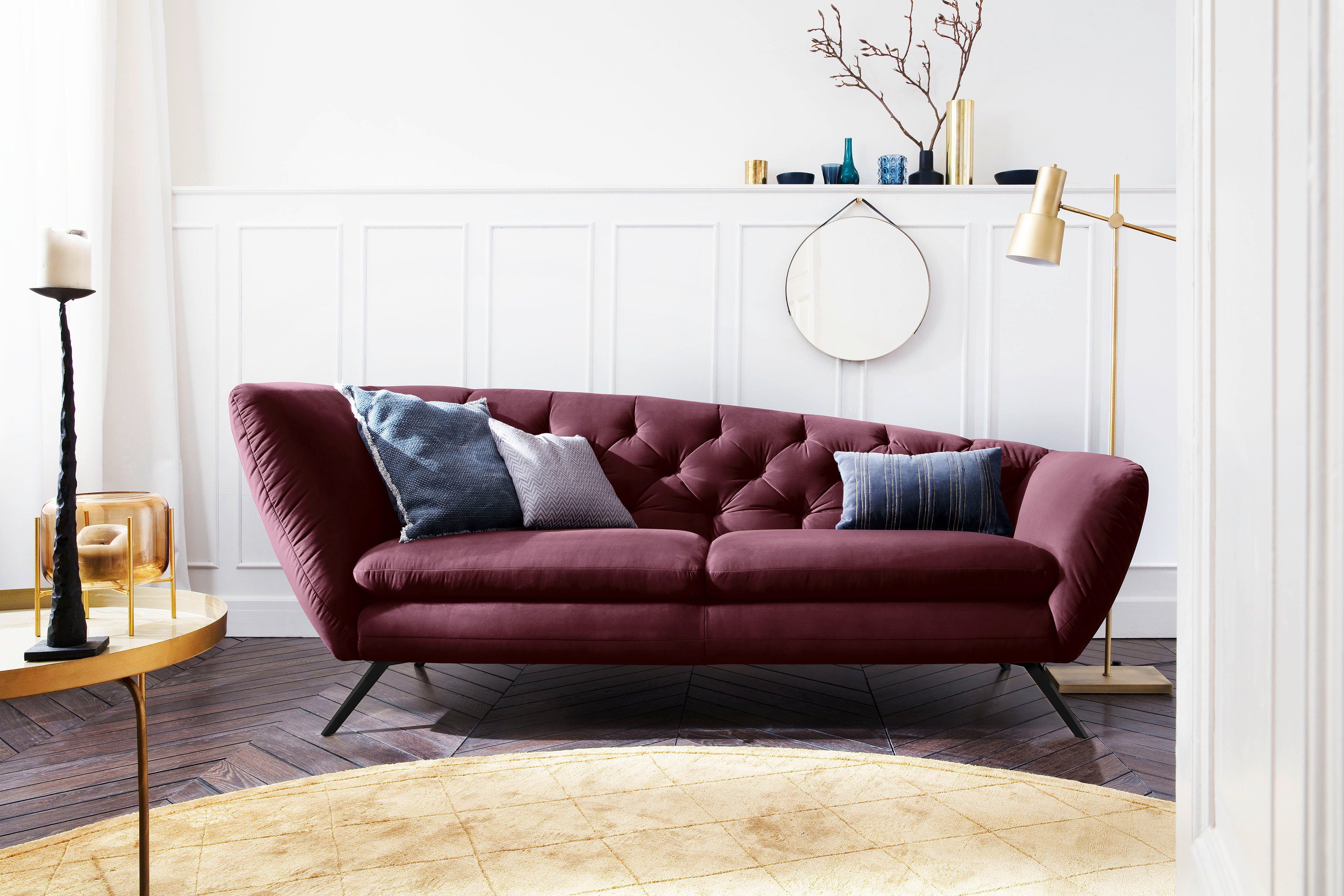 Home affaire Recamiere Beatrice, bequem und zeitlos elegant, Breite 223cm, Recamiere links oder rechts, passend zur "Beatrice"-Serie