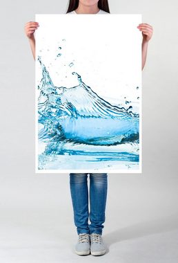 Sinus Art Poster Wasserspritzer in Hellblau 60x90cm Poster