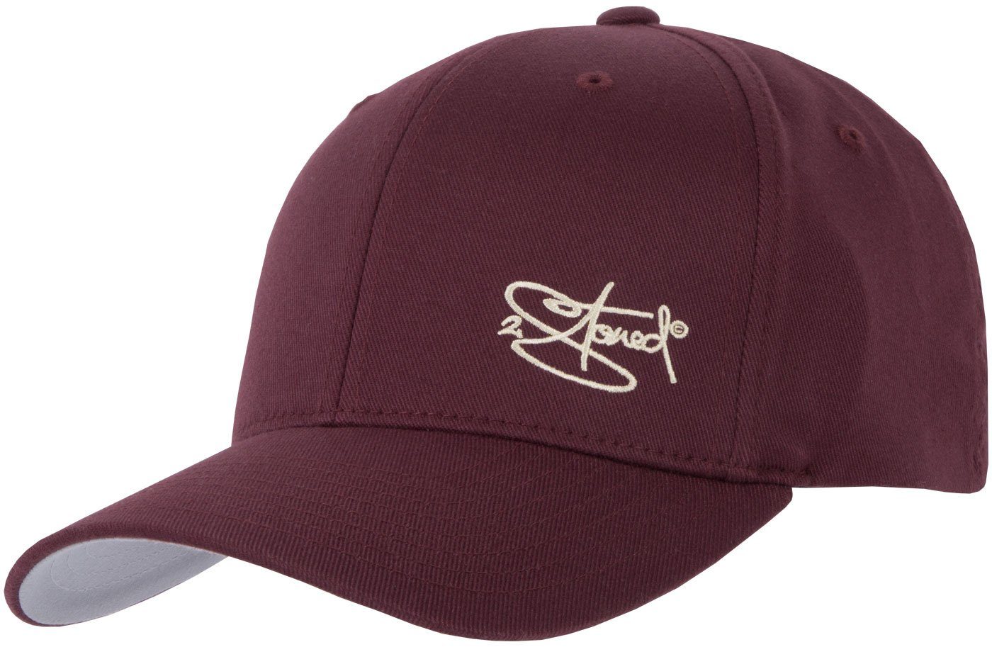 2Stoned Baseball Cap Flexfit Cap mit Stick Classic Logo für Damen, Herren und Kinder hinten geschlossen, verstärkte Front, mittleres Profil