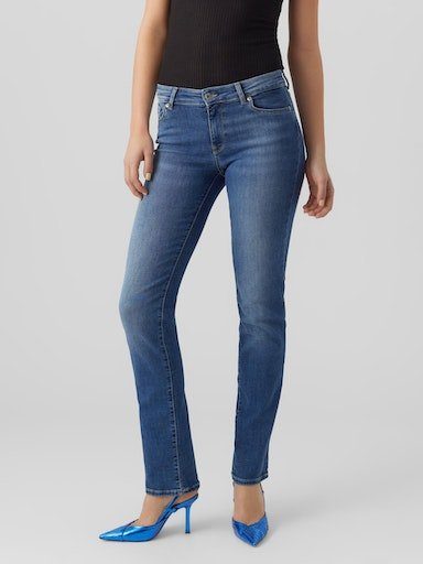 DO317 NOOS, Vero Moda MR STRAIGHT von VMDAF JEANS 5-Pocket Jeans MODA Straight-Jeans VERO