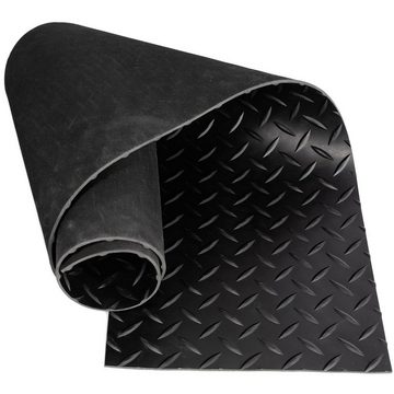 ANRO Gummimatte Bodenmatte Gummimatte Bodenbelag Tränenblech schwarz div. Größen, Einzelstück, 1-St., tränenblechoptik - geprägt
