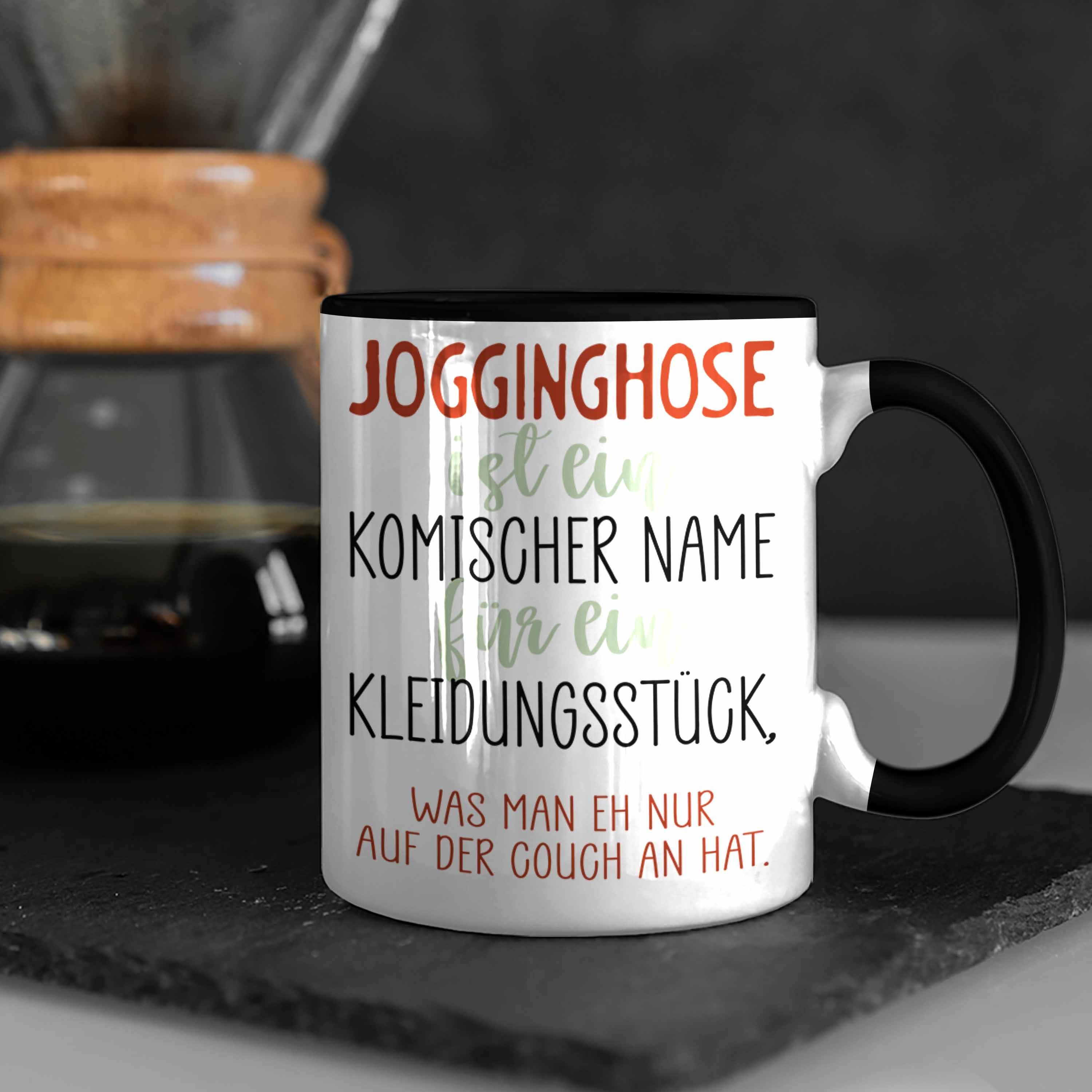 Trendation Spruch Schwarz Geschenkidee Kaffeetass Chiller Tasse Couch Jogginghose Witzige Tasse