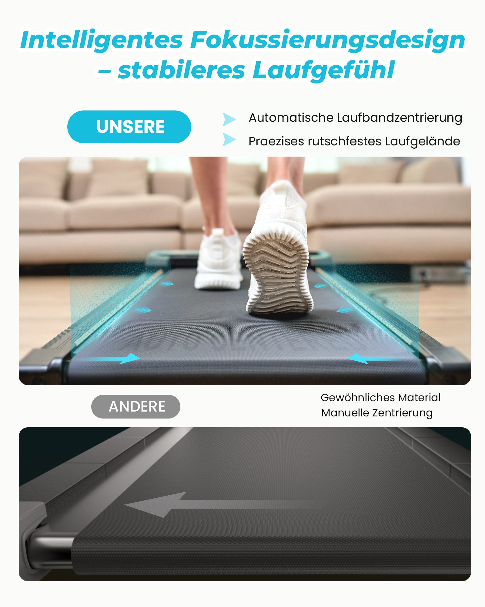 iscooter Laufband Laufband für Walking und Jogging,bis 6/12 km/h (1-tlg), Leicht und einfach zu verstauen