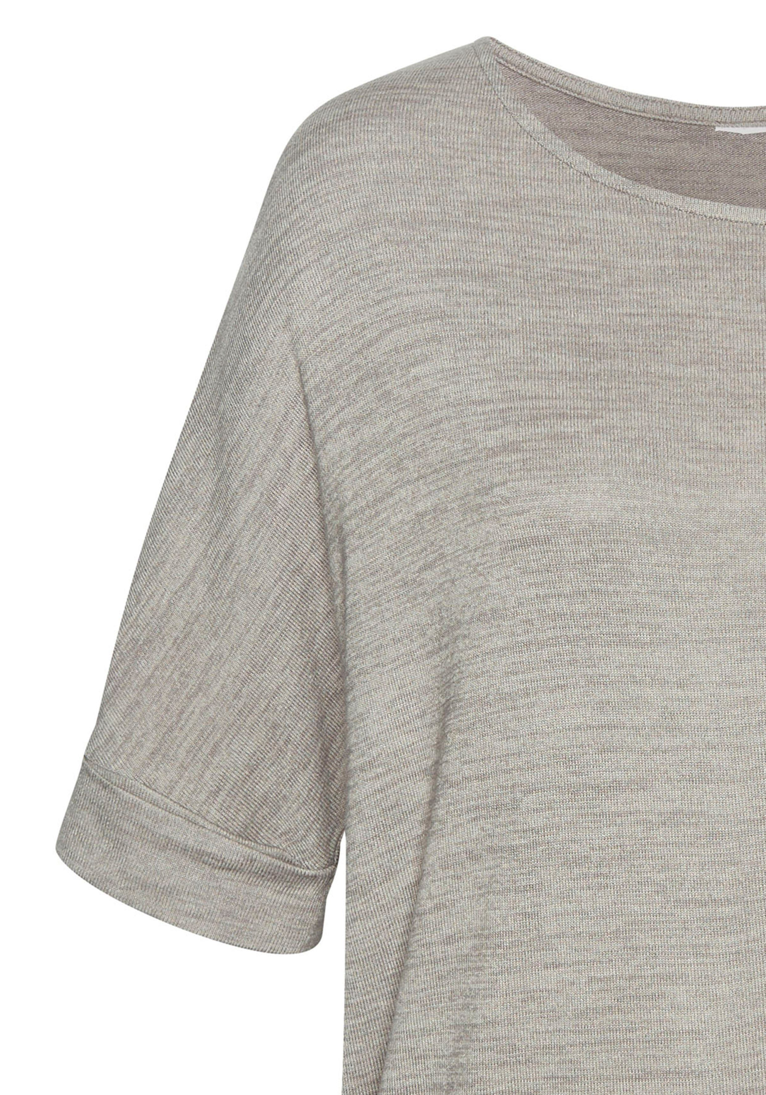 LASCANA Rundhalsshirt aus elastischem Feinstrick mit Viskose- sommerlich leicht