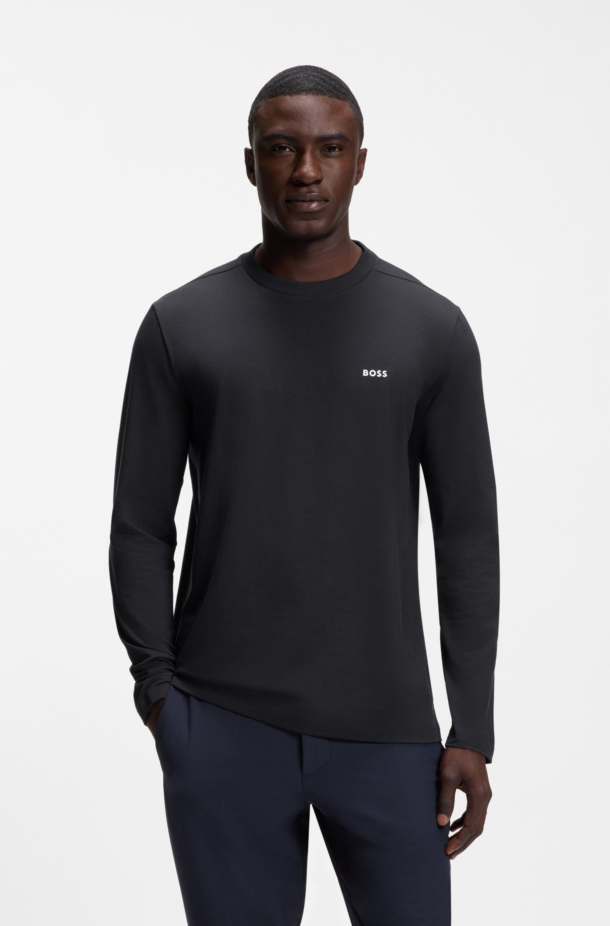 BOSS GREEN Langarmshirt Tee Long mit Rundhalsausschnitt günstig online kaufen