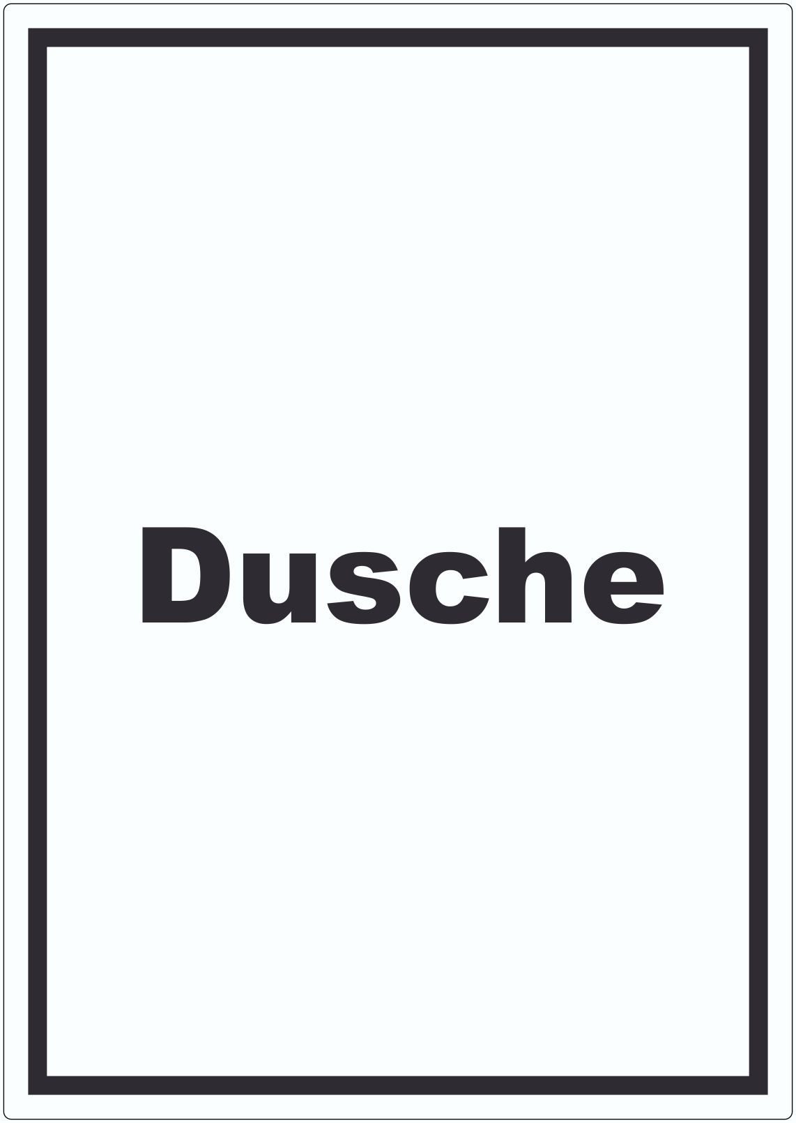 HB-Druck Aufkleber Dusche Aufkleber mit Text waschen Hygiene hochkant, wetterfest, UV-beständig, kratzfest