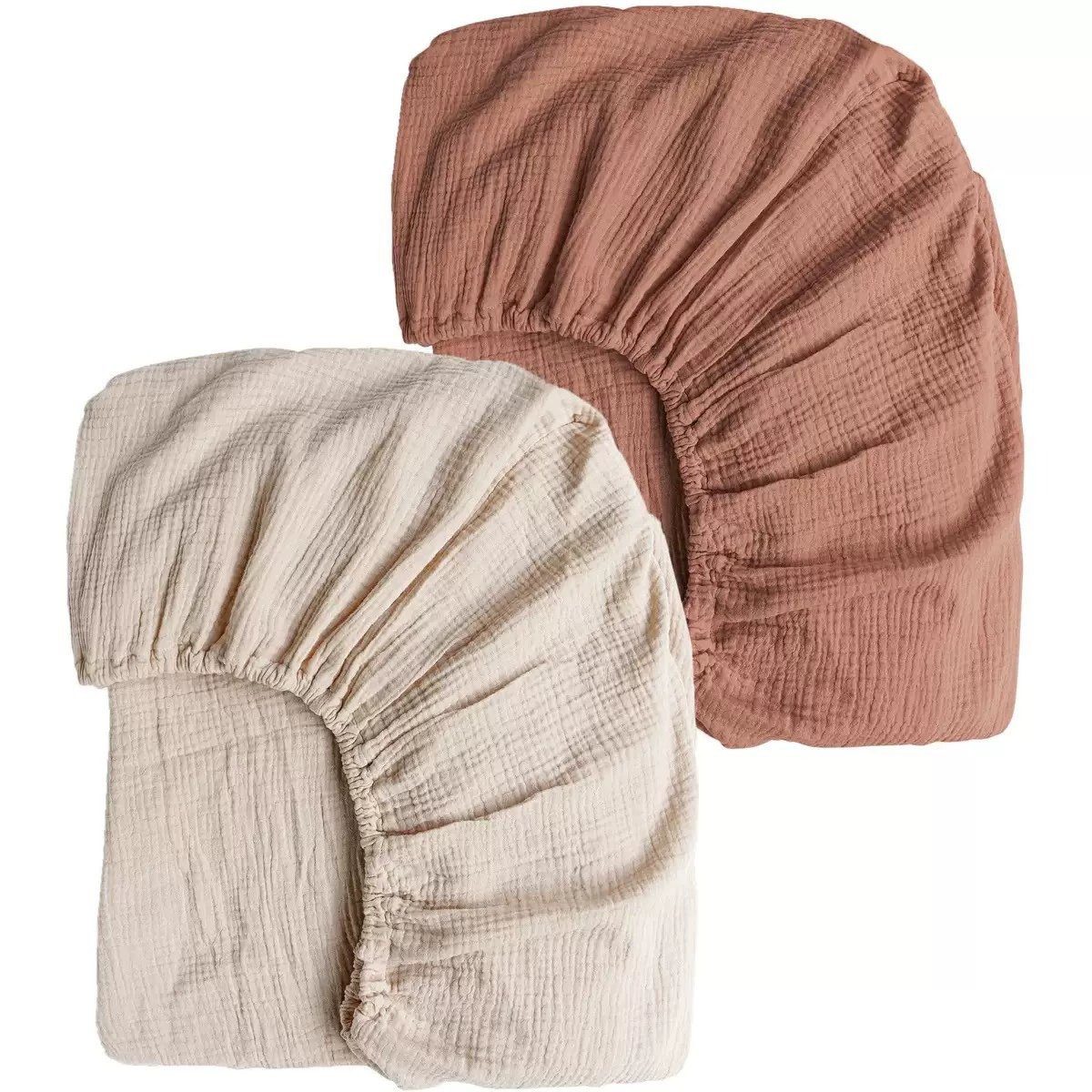 Babybettwäsche Babybett Spannbettlaken, 2er Set, geeignet für Jungen und Mädchen