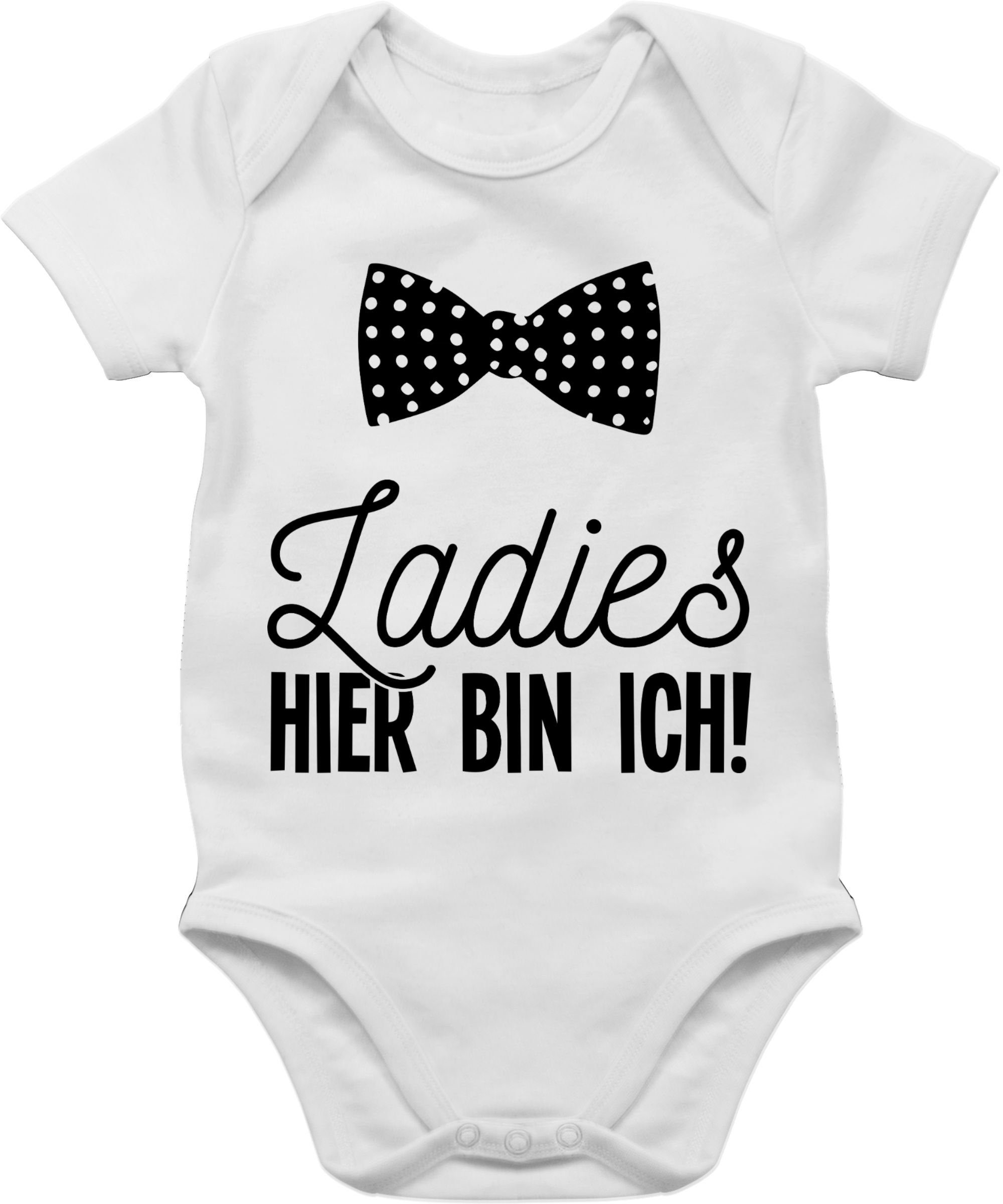 Shirtracer Shirtbody »Ladies hier bin ich Fliege Statement Sprüche