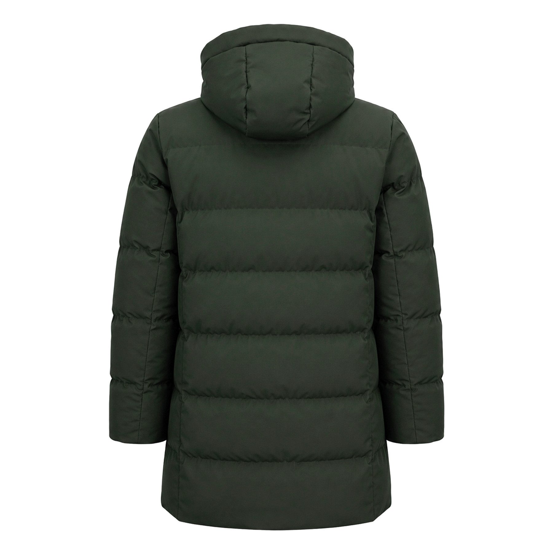 Allthemen Wintermantel Herren Wintermantel mittel lang mit Kapuze Windfest Steppjacke
