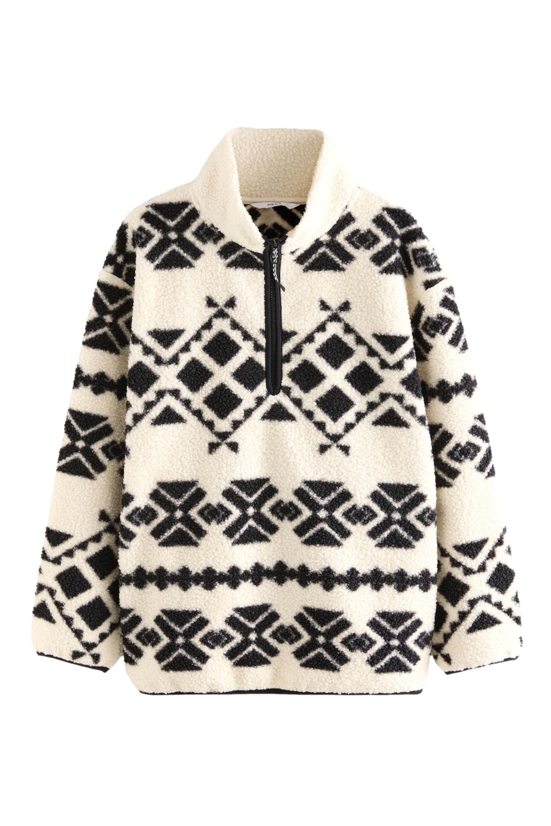 Next Fleecepullover Langes Teddy-Fleeceoberteil mit 1/4-Reißverschluss günstig online kaufen