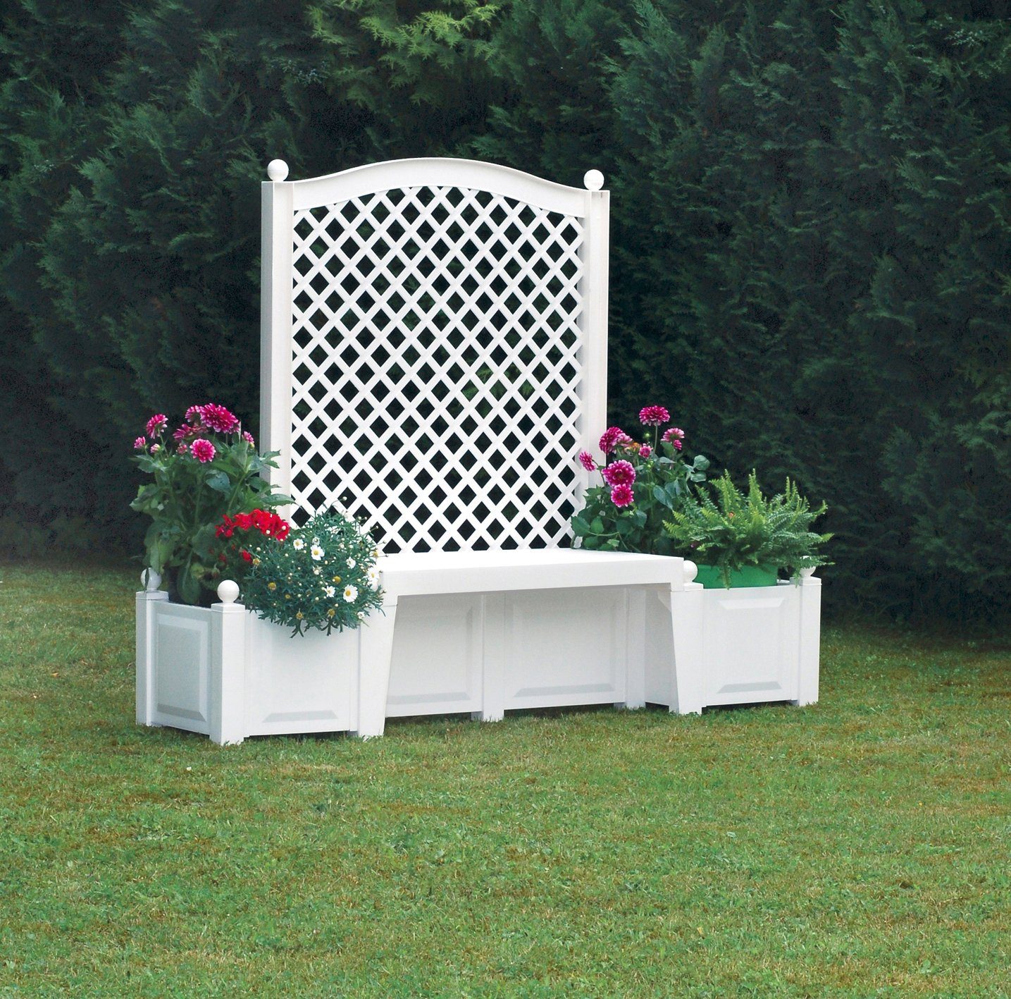 KHW Gartenbank »Kopenhagen«, Kunststoff, 174x49x139 cm, weiß online