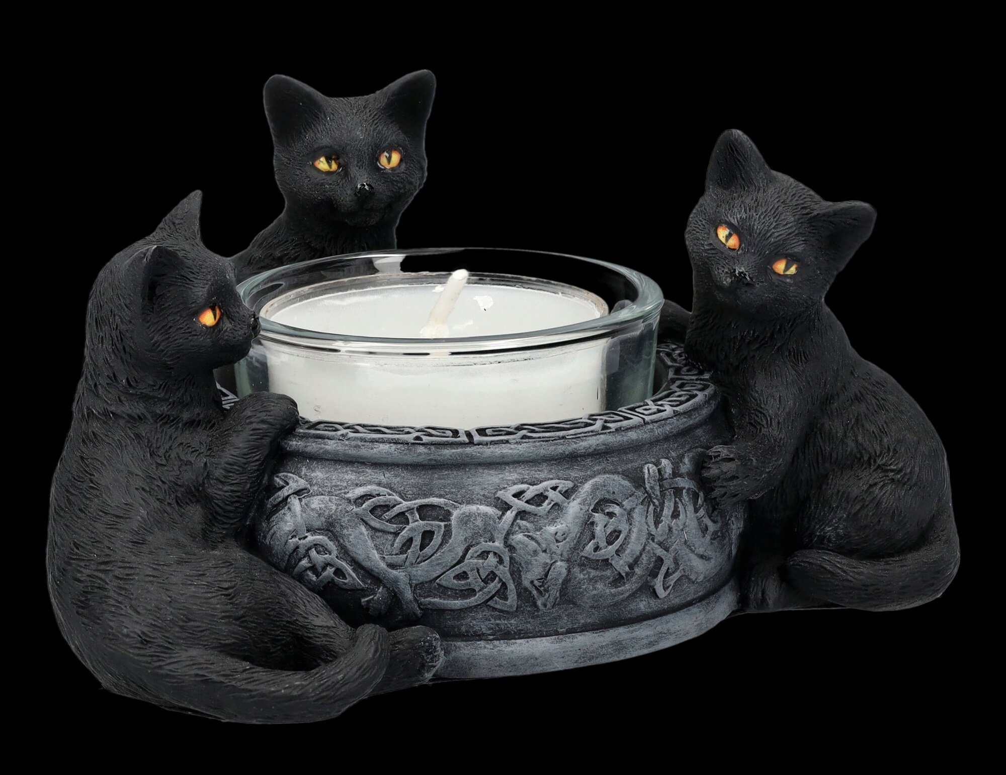 Figuren Shop GmbH Teelichthalter Teelichthalter - Katzen Familiar Trio - Ve günstig online kaufen