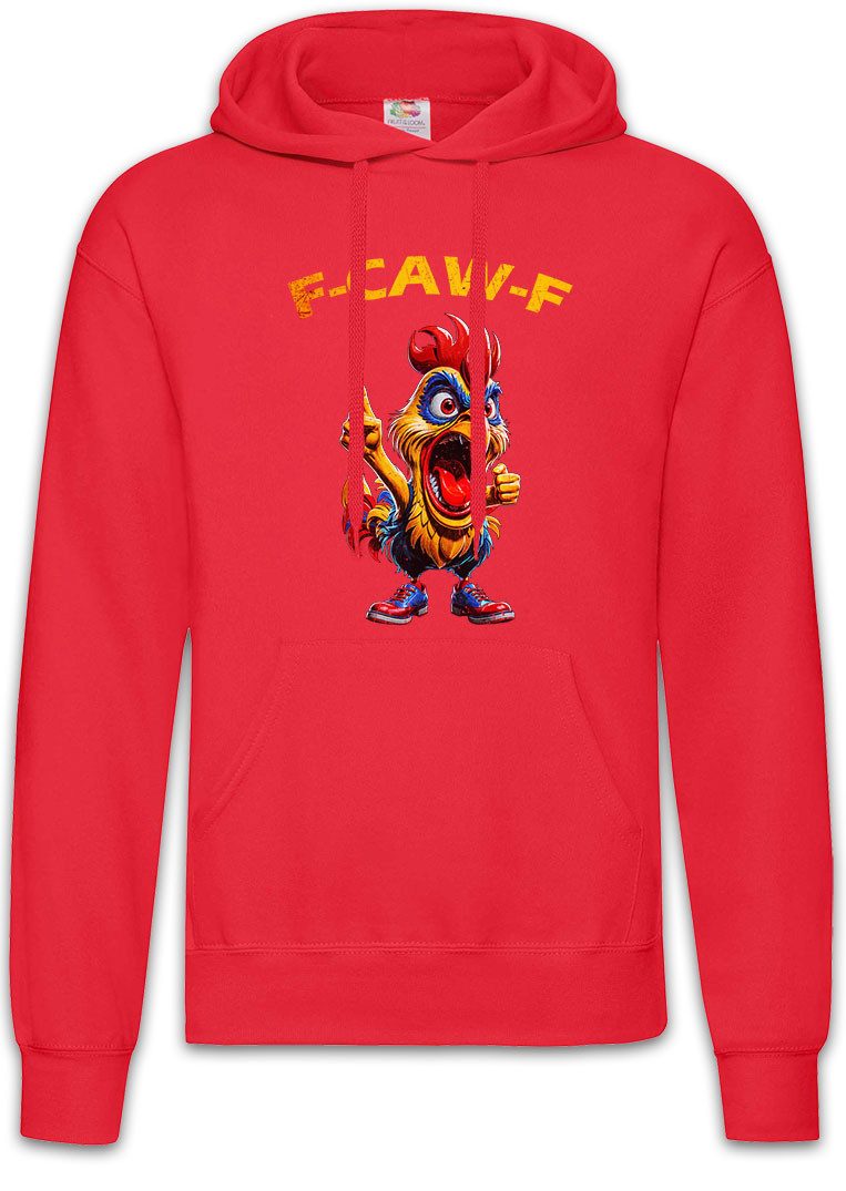 Hoodie F-CAW-F Rooster Herren Hoodie Crazy Wild Cocky Cock Hahn Chicken