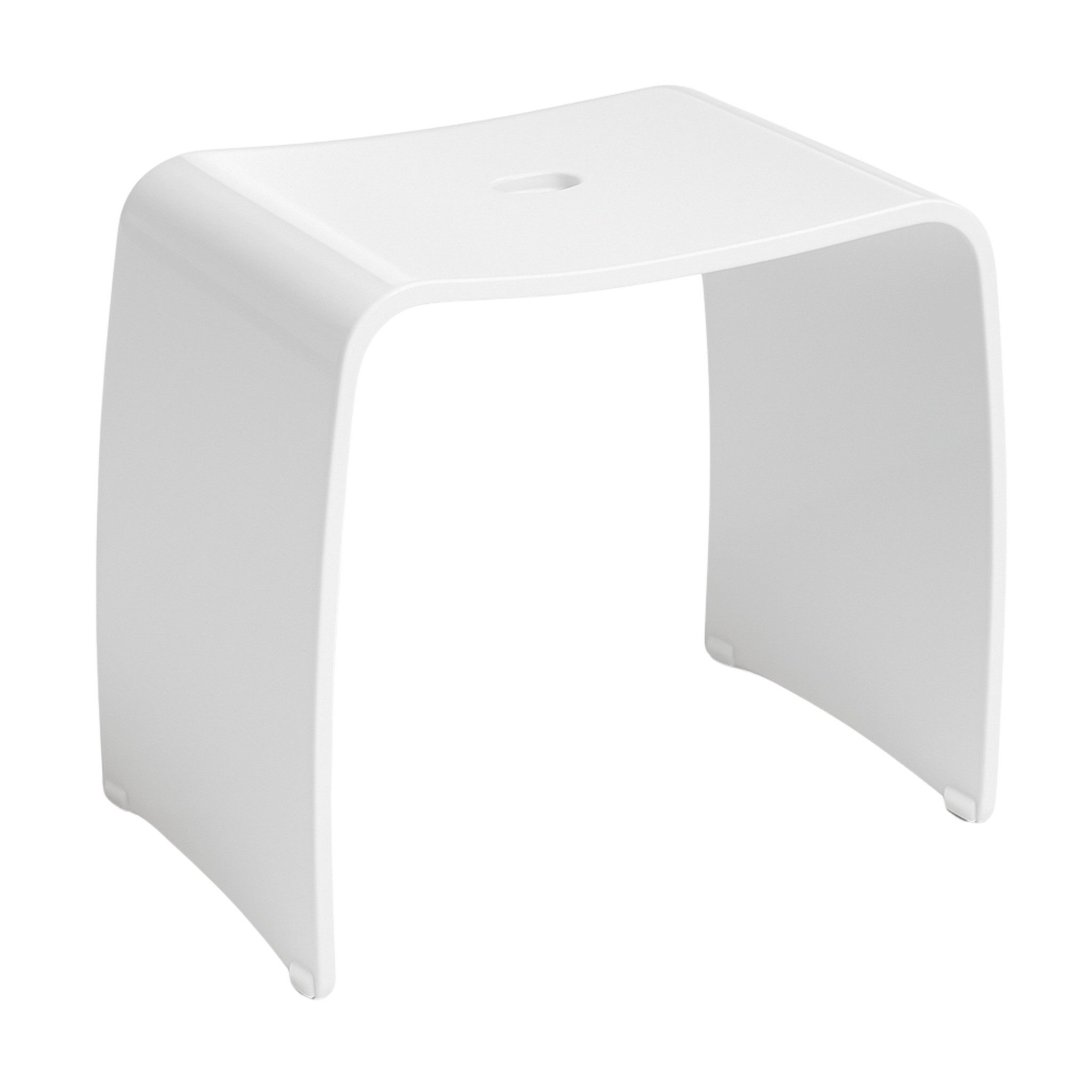 Libaro Dusch- und Badhocker für die Dusche MERAN Duschhocker modern hoch wasserfest aus Acryl, belastbar bis 180 kg, sehr stabil, für die Dusche geeignet, rutsch- und standfest