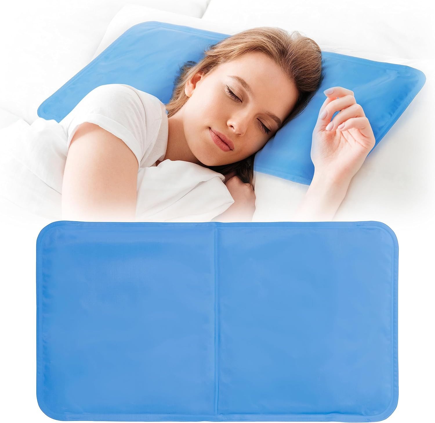 FELIXLEO Kühlpad Großes Gel Kühlkissen 55x30 cm Kühlpad für Schlaf Migräne Fieber