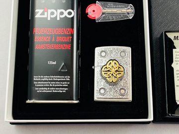 Zippo Feuerzeug Celtic Knot Nordischer Keltenknoten Geschenkset Sturmfeuerzeug
