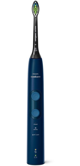 Philips Sonicare Elektrische Zahnbürste ProtectiveClean 5100 HX6851/34 Aufsteckbürsten: 2 St. 2er-Set mit Schalltechnologie 3 Putzprogramme Reiseetui