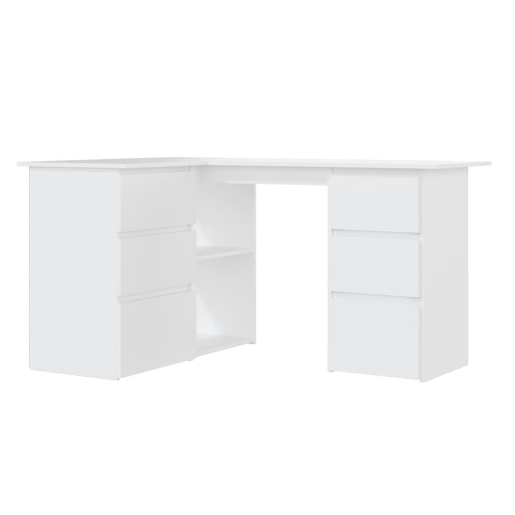 furnicato Schreibtisch Eckschreibtisch Weiß 145x100x76 cm günstig online kaufen