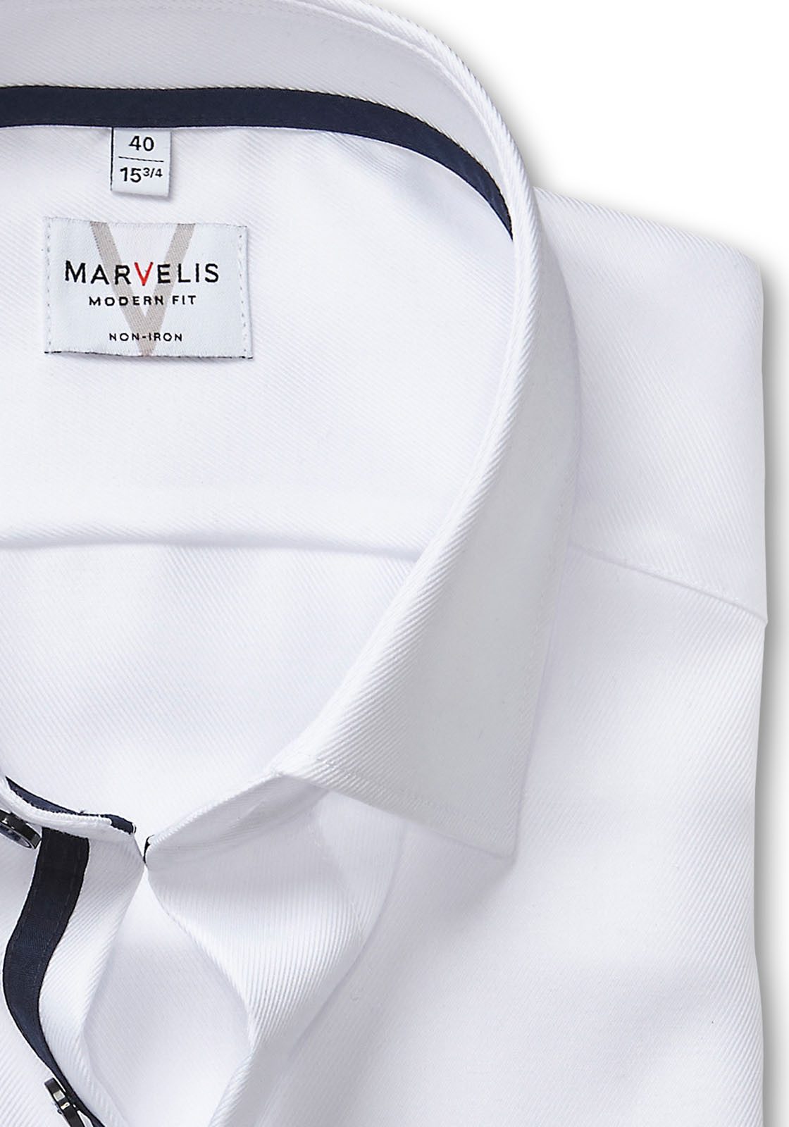 MARVELIS Langarmhemd Businesshemd, New-Kentkragen, modern fit günstig online kaufen