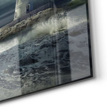 DEQORI Magnettafel 'Leuchtturm im Sturm', Whiteboard Pinnwand beschreibbar