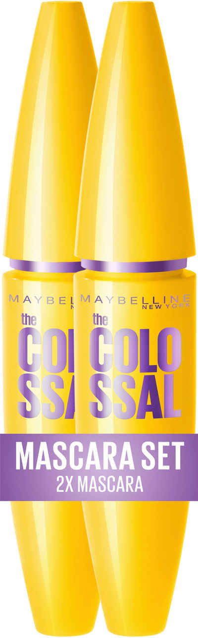 MAYBELLINE NEW YORK Mascara Maybelline New York Volum' Express The Colossal Mascara, 2-tlg., Wimperntusche, mit Collagen