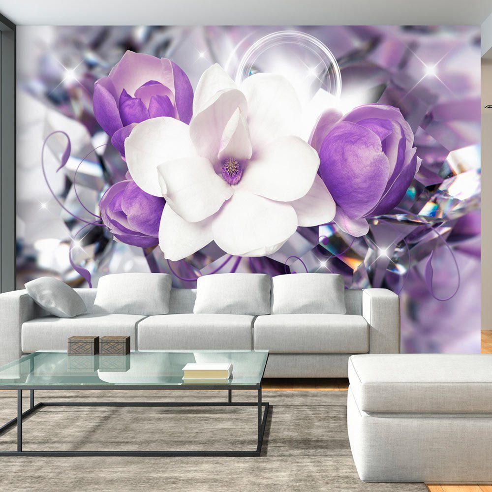 Design m, Vliestapete 2x1.4 KUNSTLOFT halb-matt, lichtbeständige Purple Tapete Empress