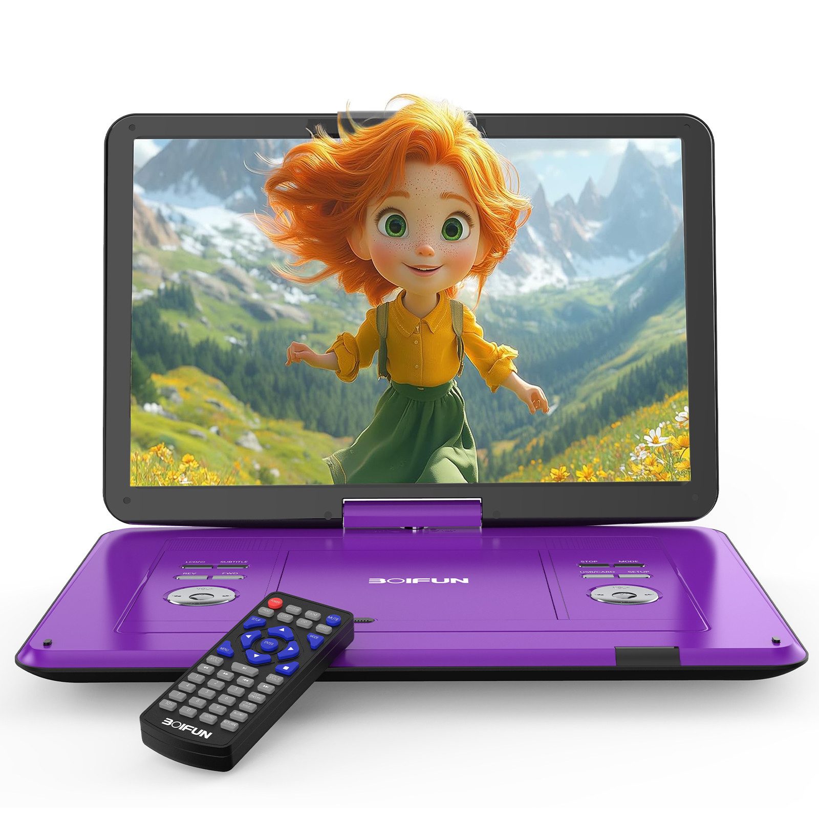 17,5" Tragbarer DVD-Player für Kinder im Auto 15,6" Schwenkbildschirm DVD-Player