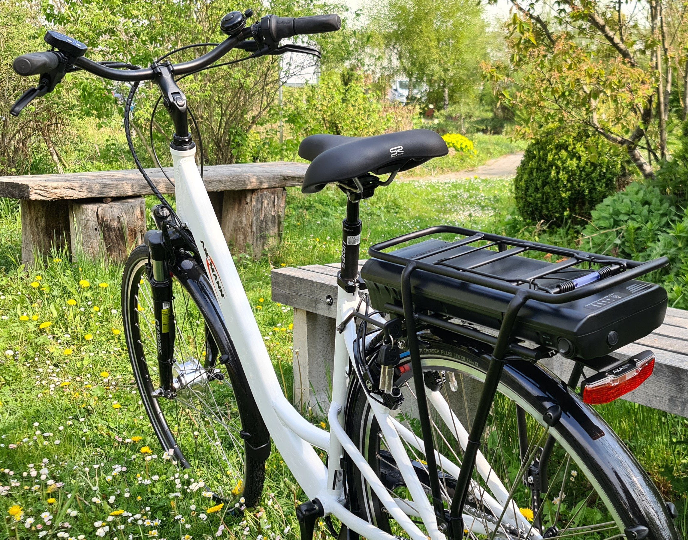 Gepäckträger E-Bike km 80 mit ANSMANN® Kapazität Reichweite und 10,4Ah Wh zu bis E-Bike Pedelec 36 V Akku 374 Akku