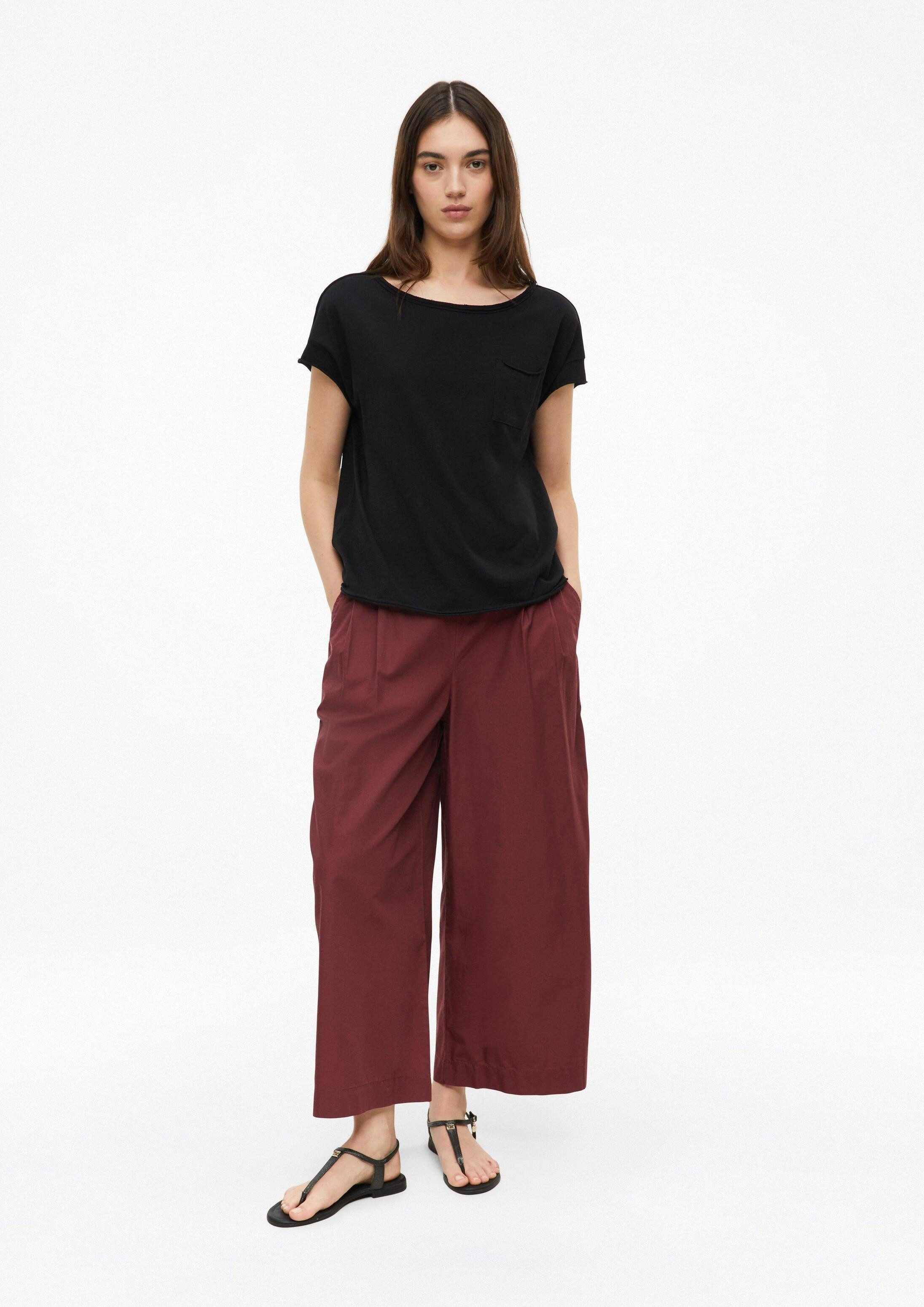 s.Oliver Culotte Hose Leichte Culotte aus Popeline mit Falten – Bild 5 von 5
