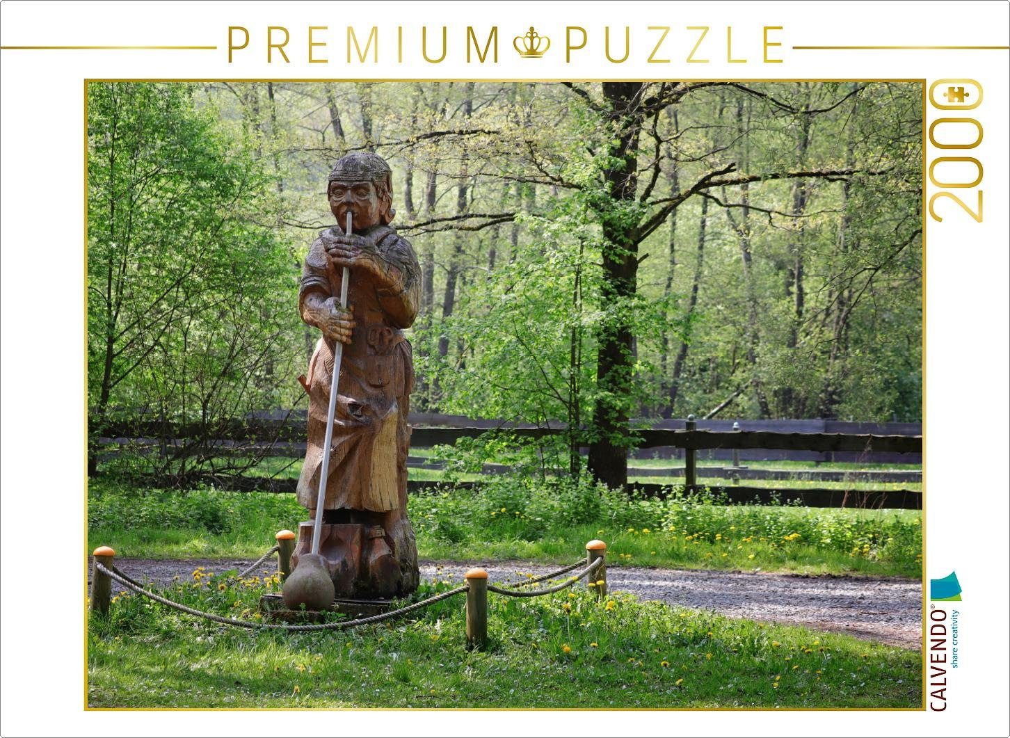 CALVENDO Puzzle CALVENDO Puzzle Glasbläser-Skulptur im Gläsnertal bei Nieste 2000 Teile Lege-Größe 90 x 67 cm Foto-Puzzle Bild von Sabine Löwer, 2000 Puzzleteile
