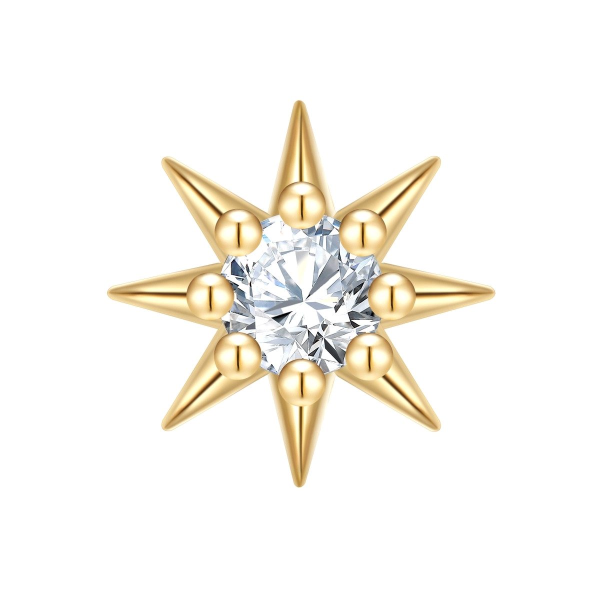 Glanzstücke München Single-Ohrstecker Blume gelbgold günstig online kaufen