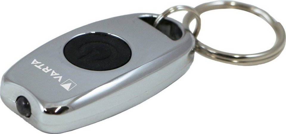 VARTA Taschenlampe Metal Key Chain Light, Ultrakompakte Schlüsselleuchte  mit hochwertiger, verchromter Zinklegierung