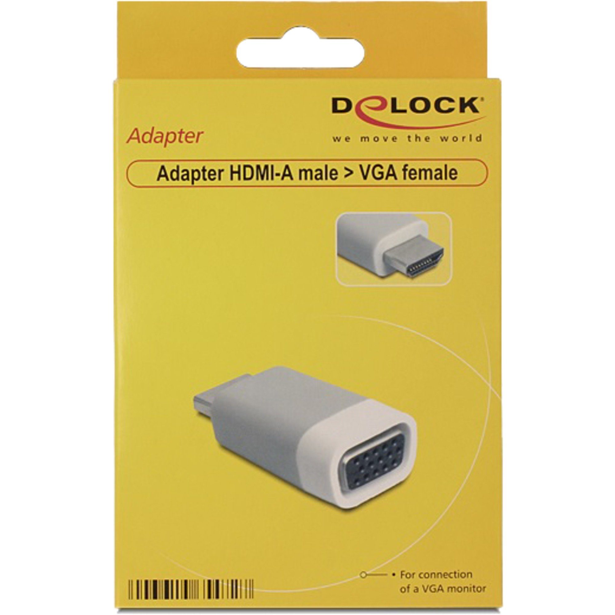Adapter Video-Adapter Delock Audio- HDMI-A VGA DeLOCK > & Stecker Buchse