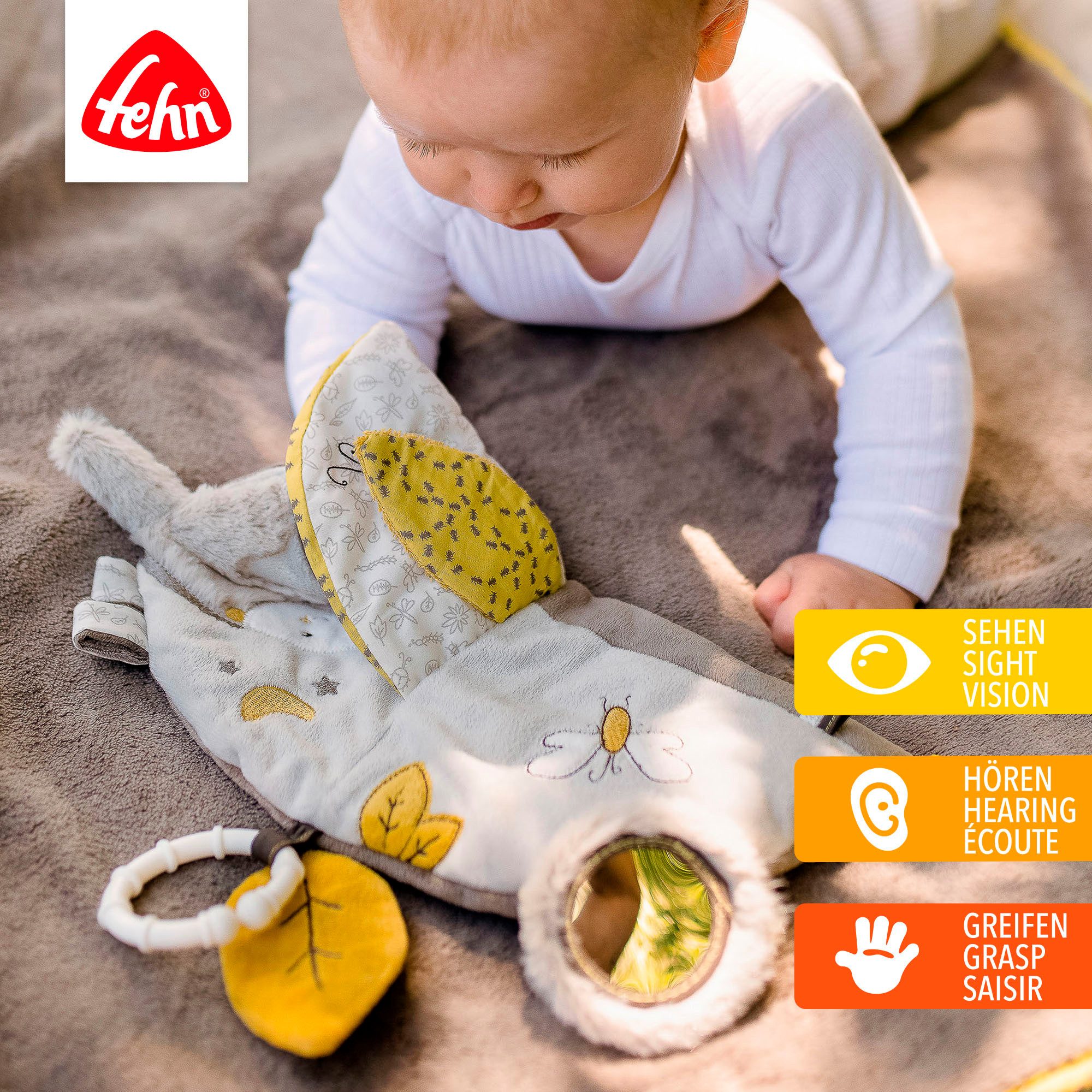 Fehn Greifspielzeug Australia, Stoffbuch, mit Ring zur Befestigung an Kinde günstig online kaufen