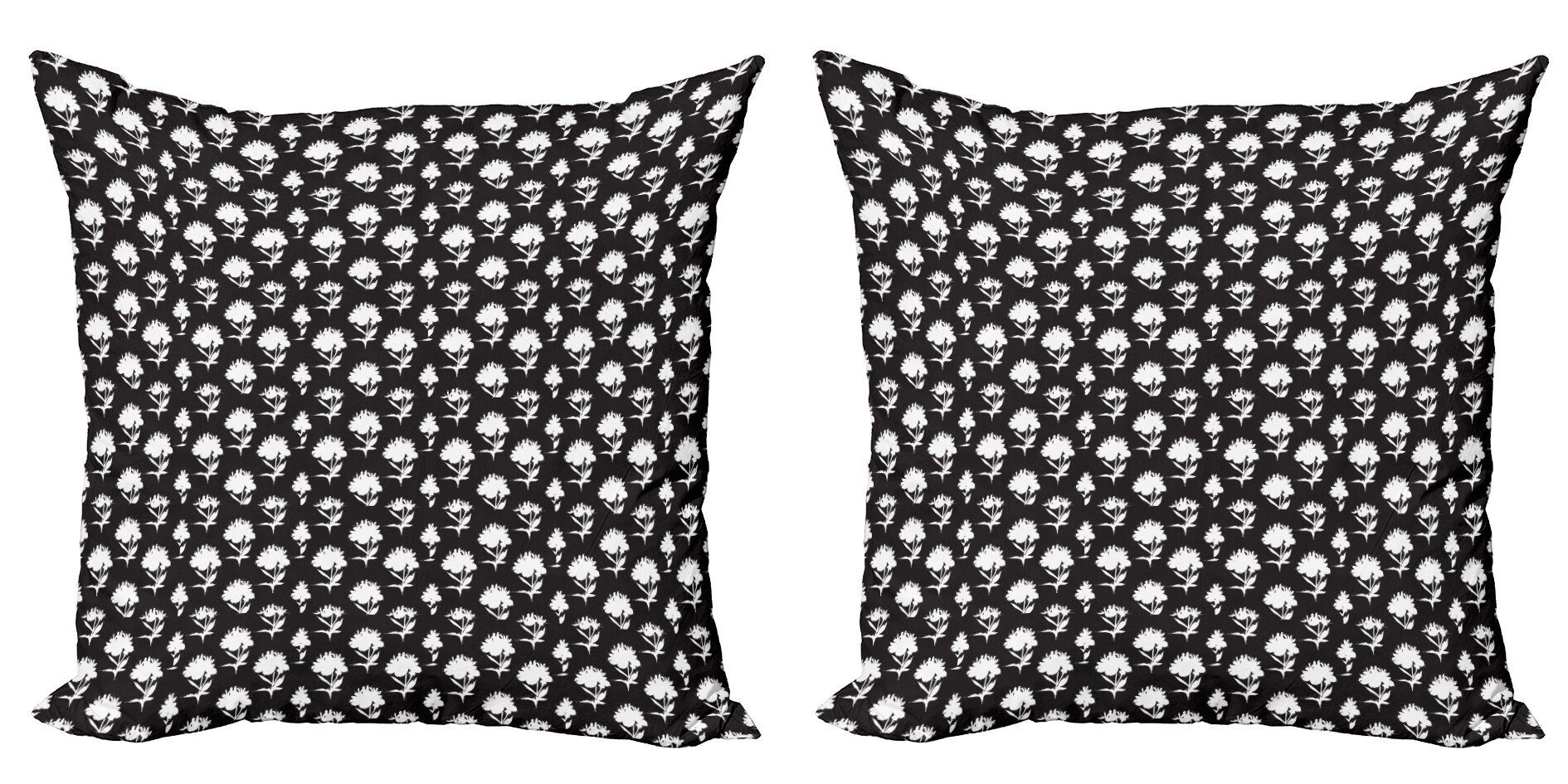 Kissenbezüge Modern Accent Doppelseitiger Digitaldruck, Abakuhaus (2 Stück), Garten-Kunst Monotone Peony Shapes | Kissenbezüge