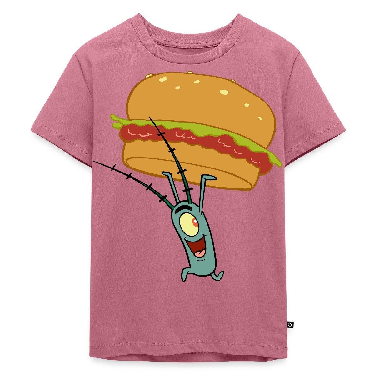 T-Shirt Spongebob Schwammkopf Plankton Mit Hamburger Kinder Premium T-Shirt