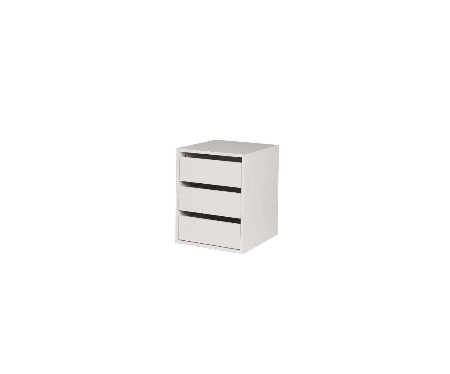 Home affaire Schubkasten Malissa, aus FSC-zertifiziertem Holzwerkstoff, Container, Schrankeinsatz mit 3 Schubladen, BxTxH 40x50x51,6cm