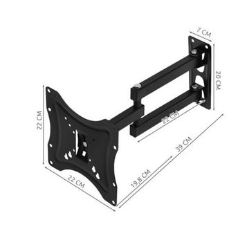 ISO TRADE TV Halterung TV-Ständer, (bis 42,00 Zoll, Wandhalterung LCD LED Monitor, 1-tlg., Controllerholder, 14-42' Bis 35kg Neigen Schwenken Einstellbar)